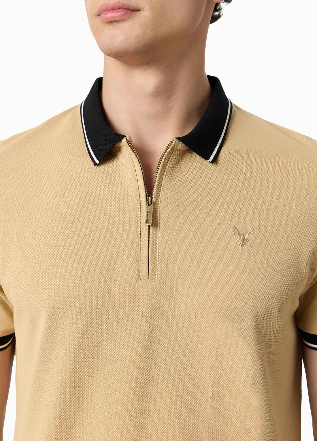 AZURE TRIM POLO BEIGE