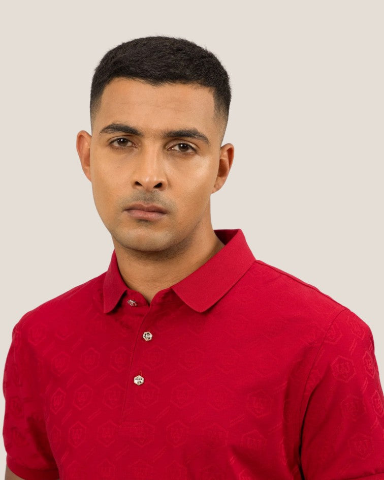 Plush Jacquard Polo