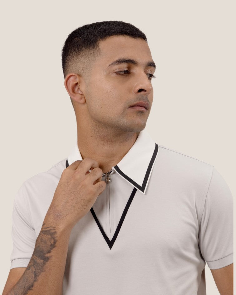 Spear Point Collar Poloshirt