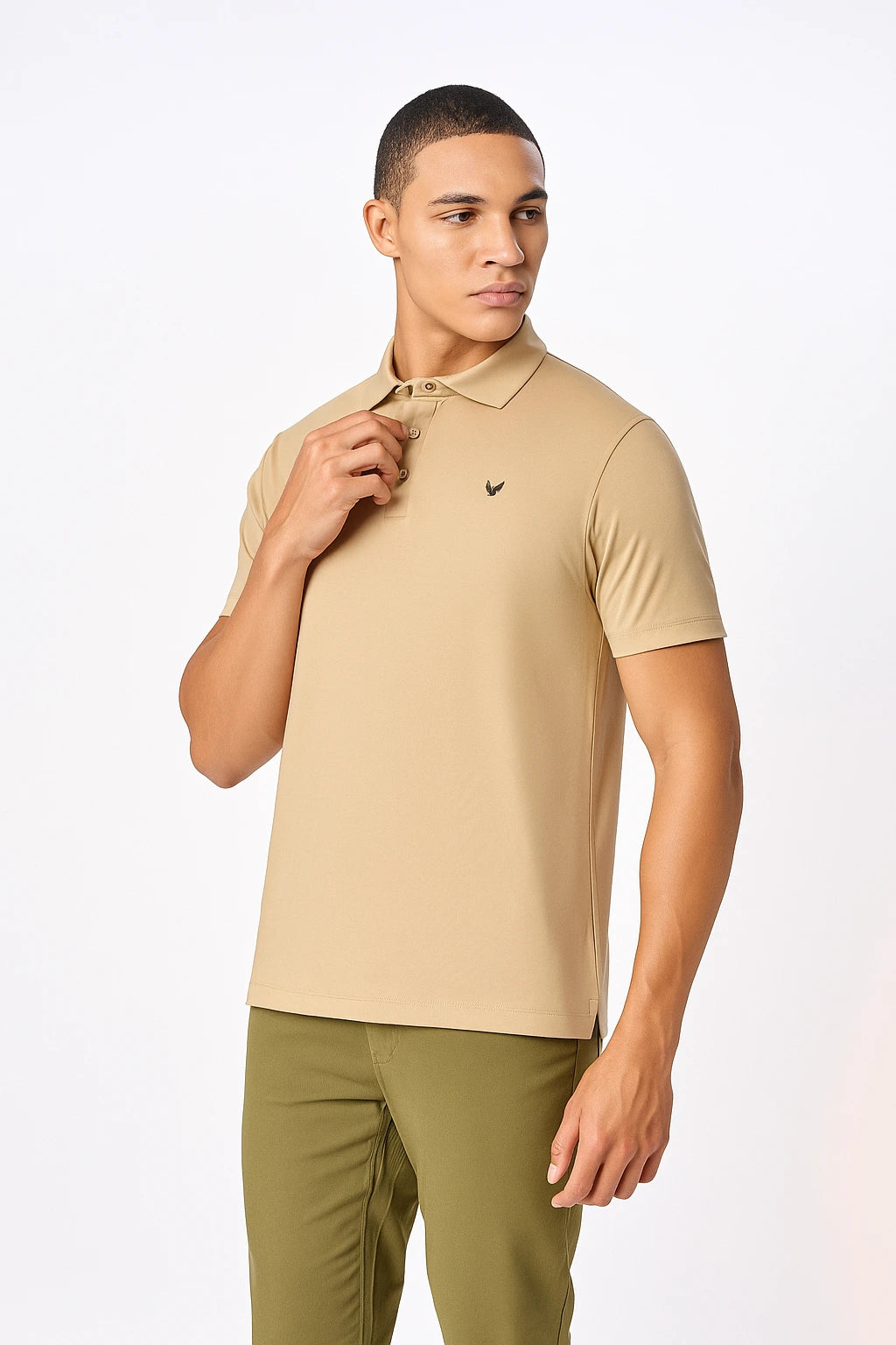 ARIN – The Lucky Dove Beige Polo-Lustra Cotton