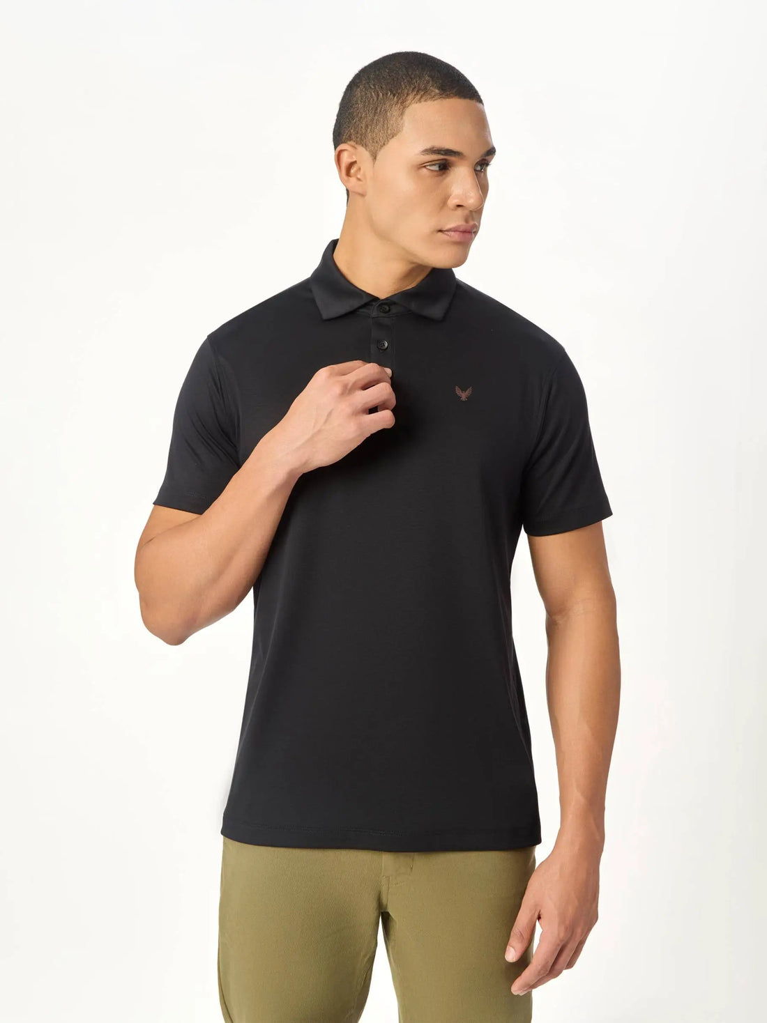 ARIN – The Lucky Dove Black Polo-Lustra Cotton