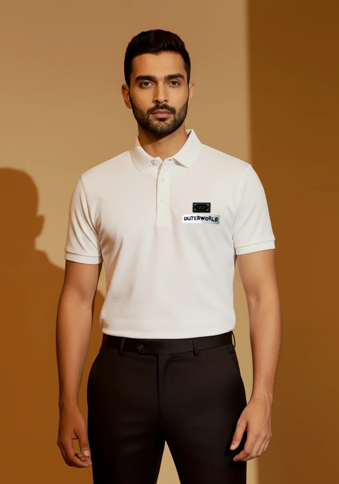 Printed Back Luxe Poloshirt