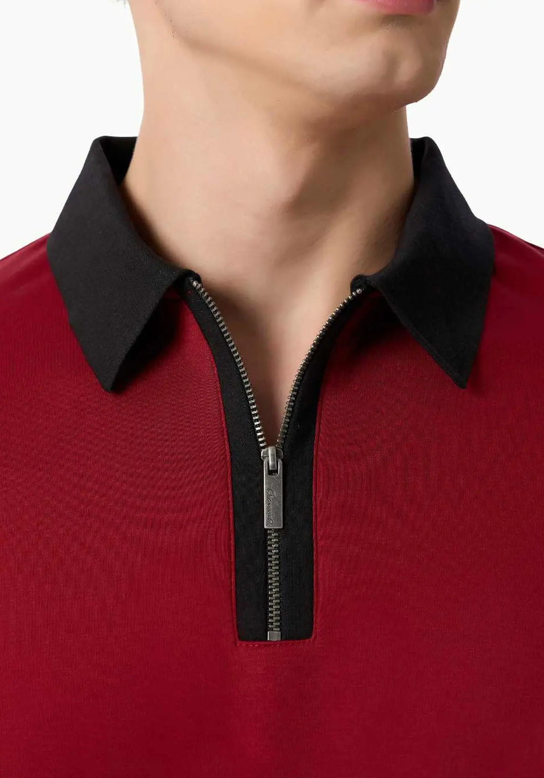 Imperial Zipper Polo Crimson