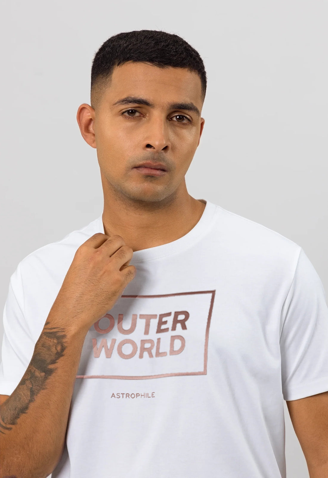 Rose Gold  Aura Mens Luxury T-Shirt