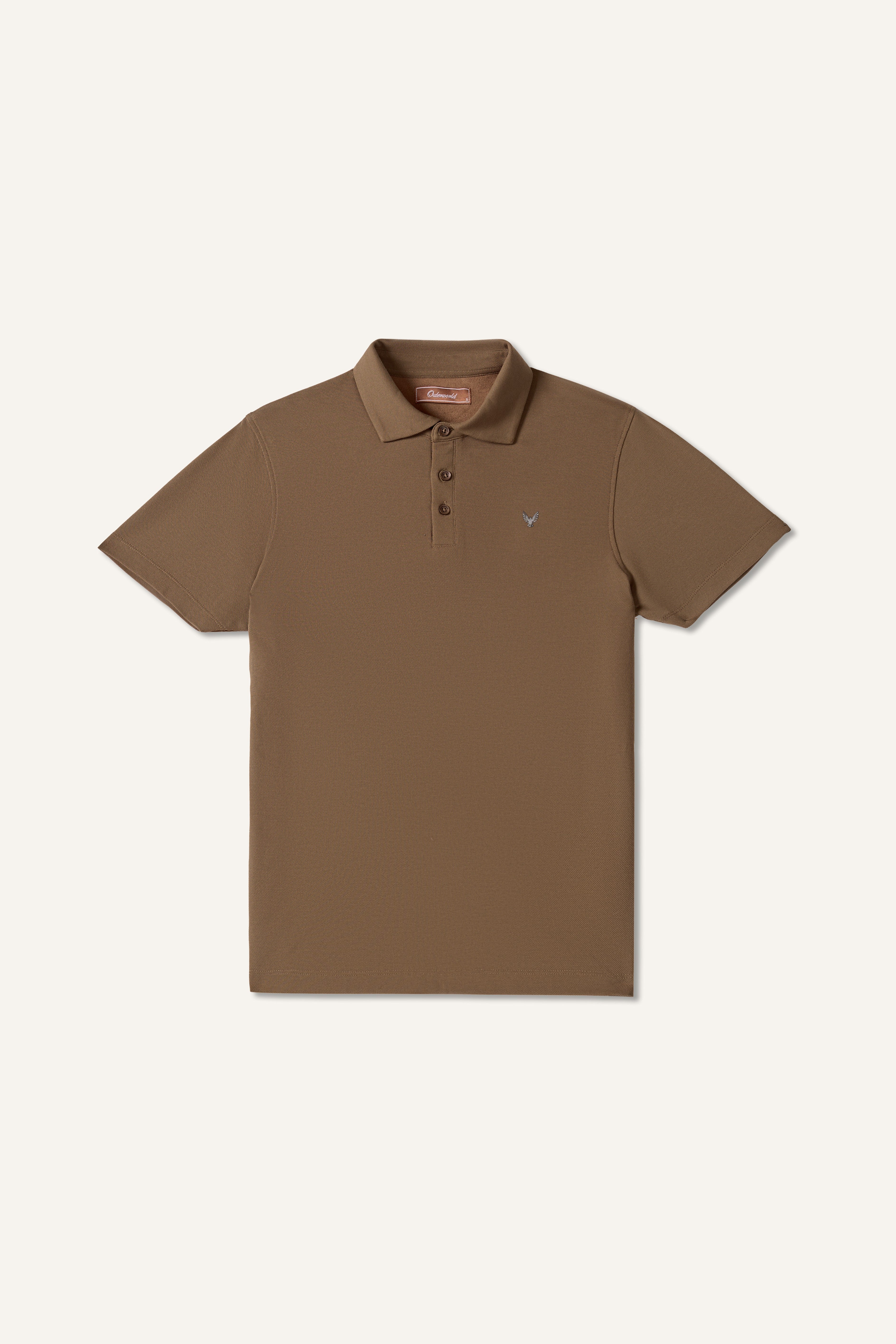 ARIN – The Lucky Dove Brown Polo with Suede Detail