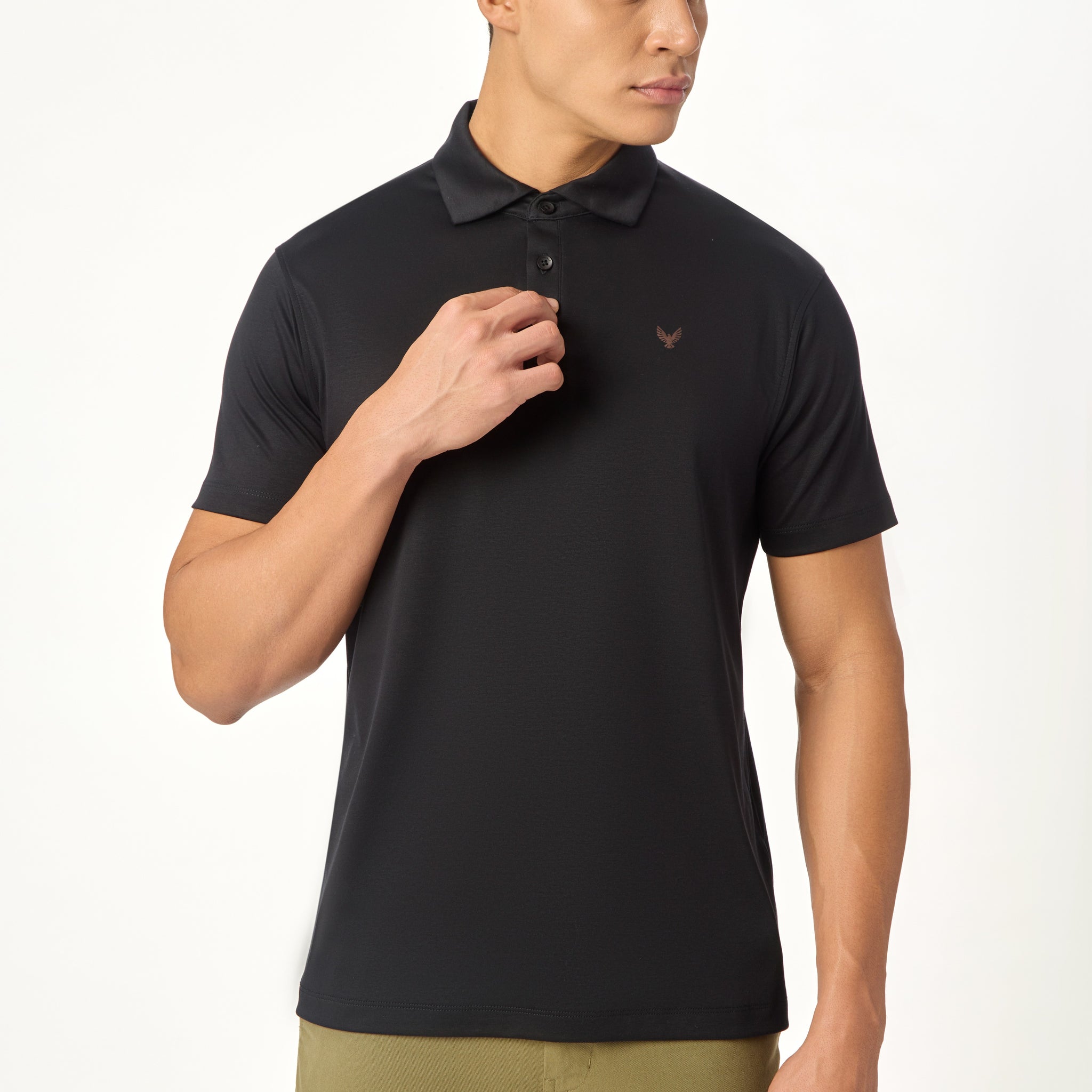 ARIN – The Lucky Dove Black Polo-Lustra Cotton