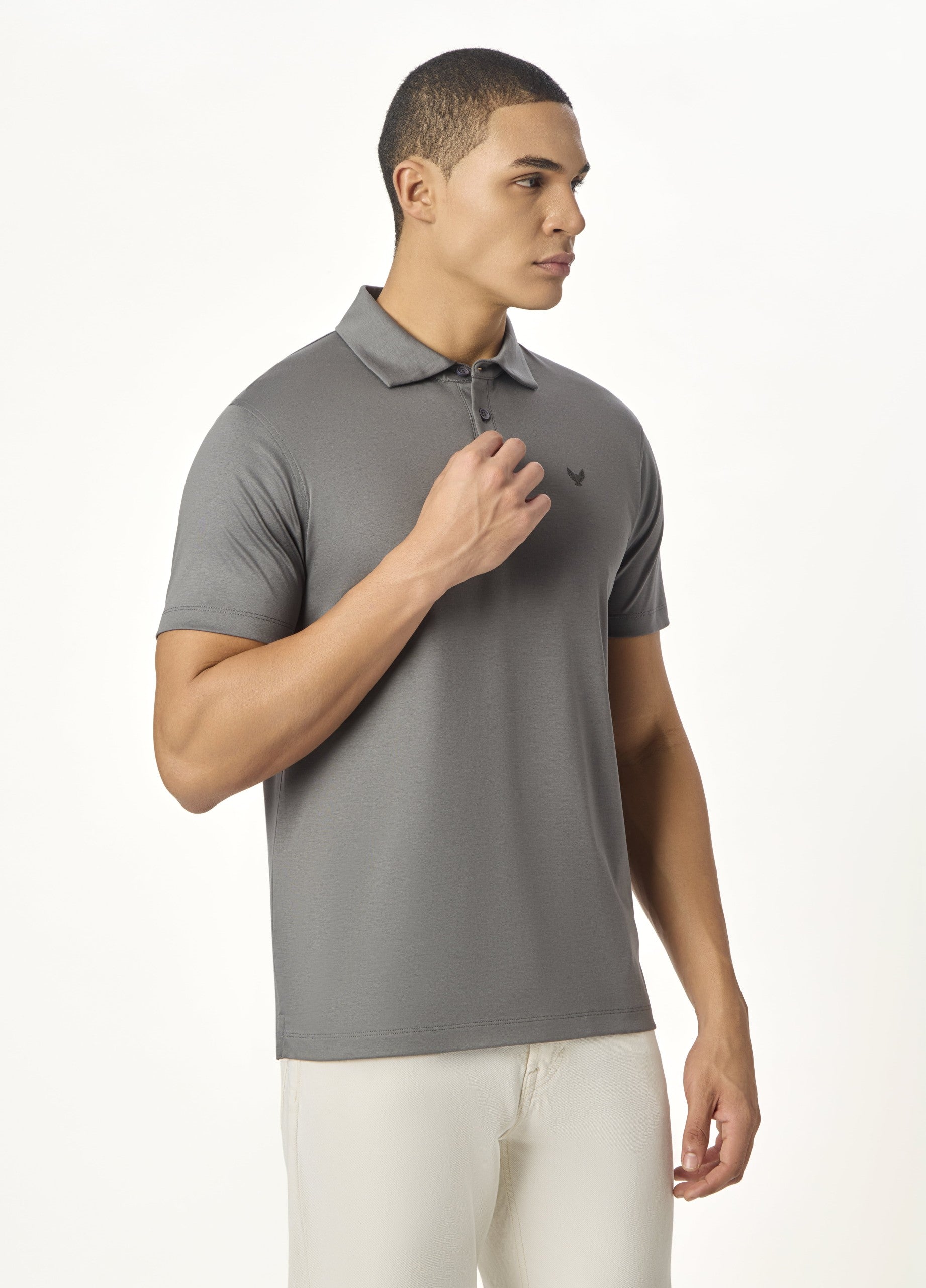 ARIN – The Lucky Dove Grey Polo-Lustra Cotton