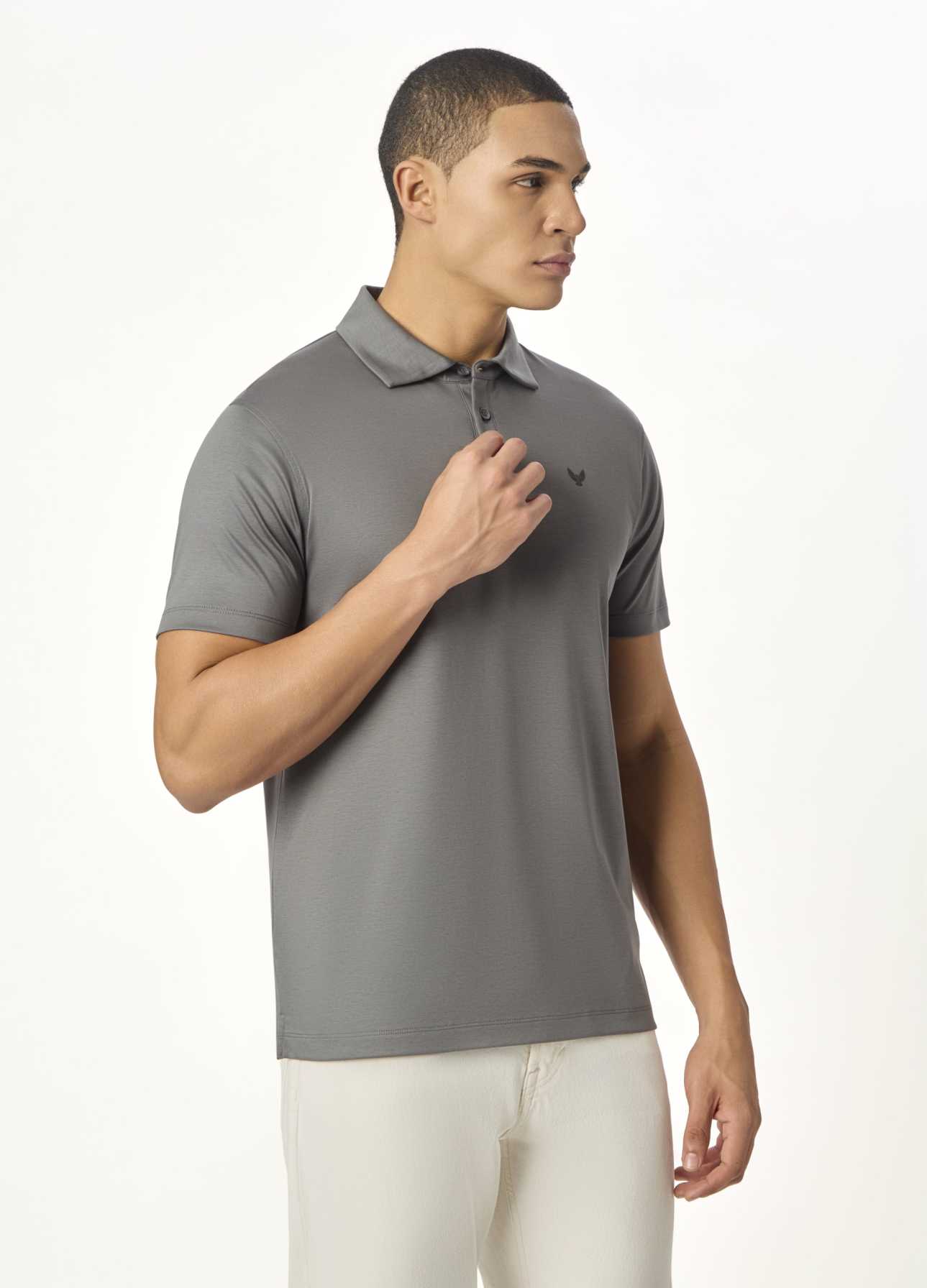 ARIN – The Lucky Dove Grey Polo-Lustra Cotton