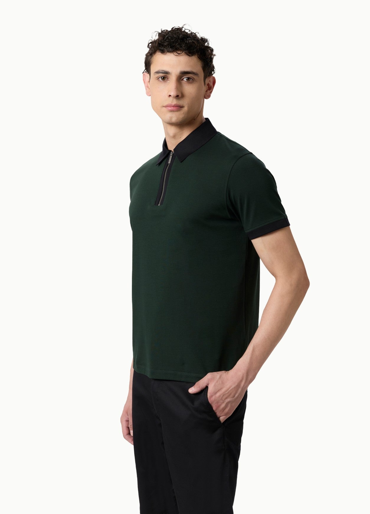Imperial Zipper Polo Green