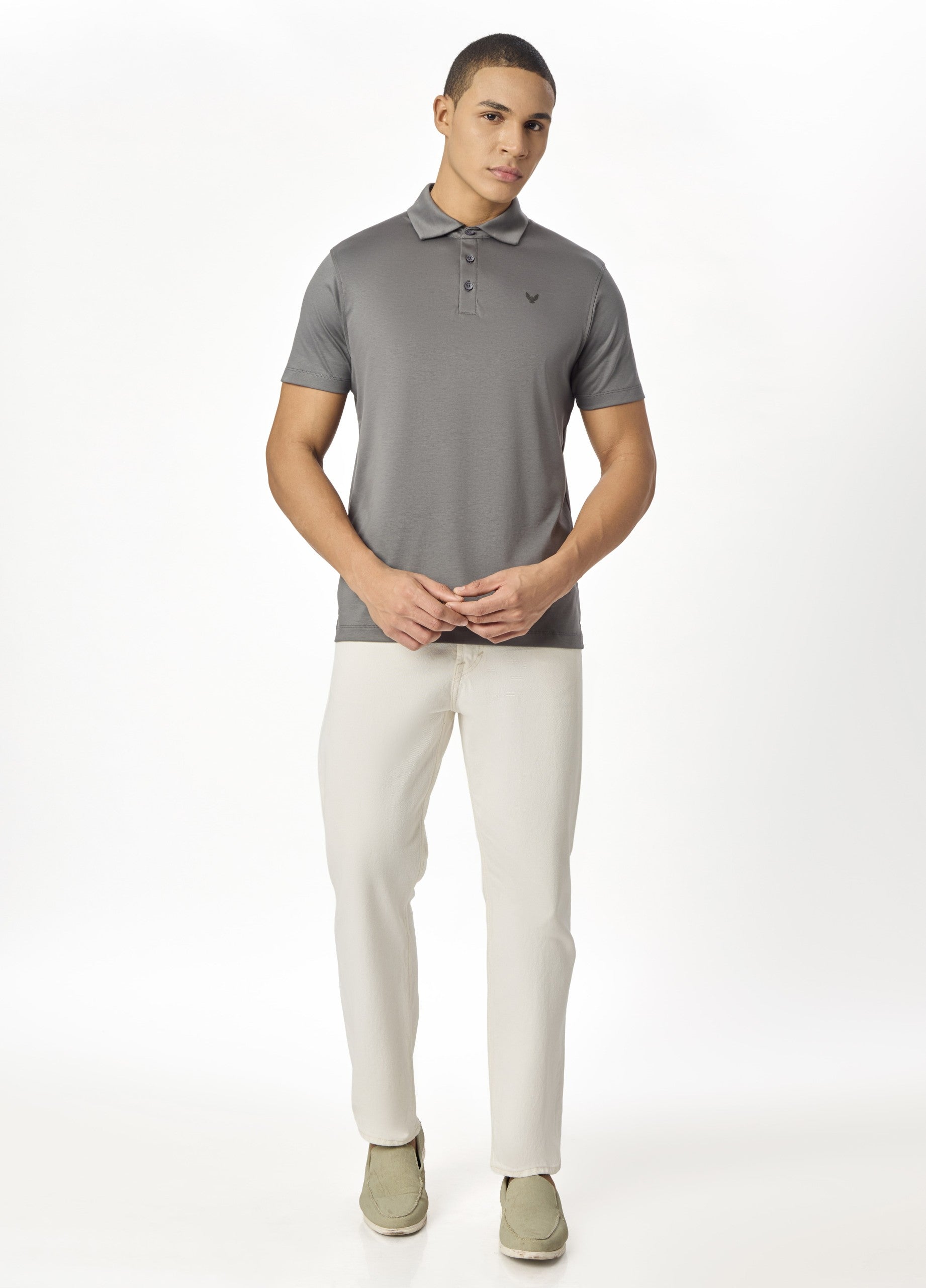 ARIN – The Lucky Dove Grey Polo-Lustra Cotton