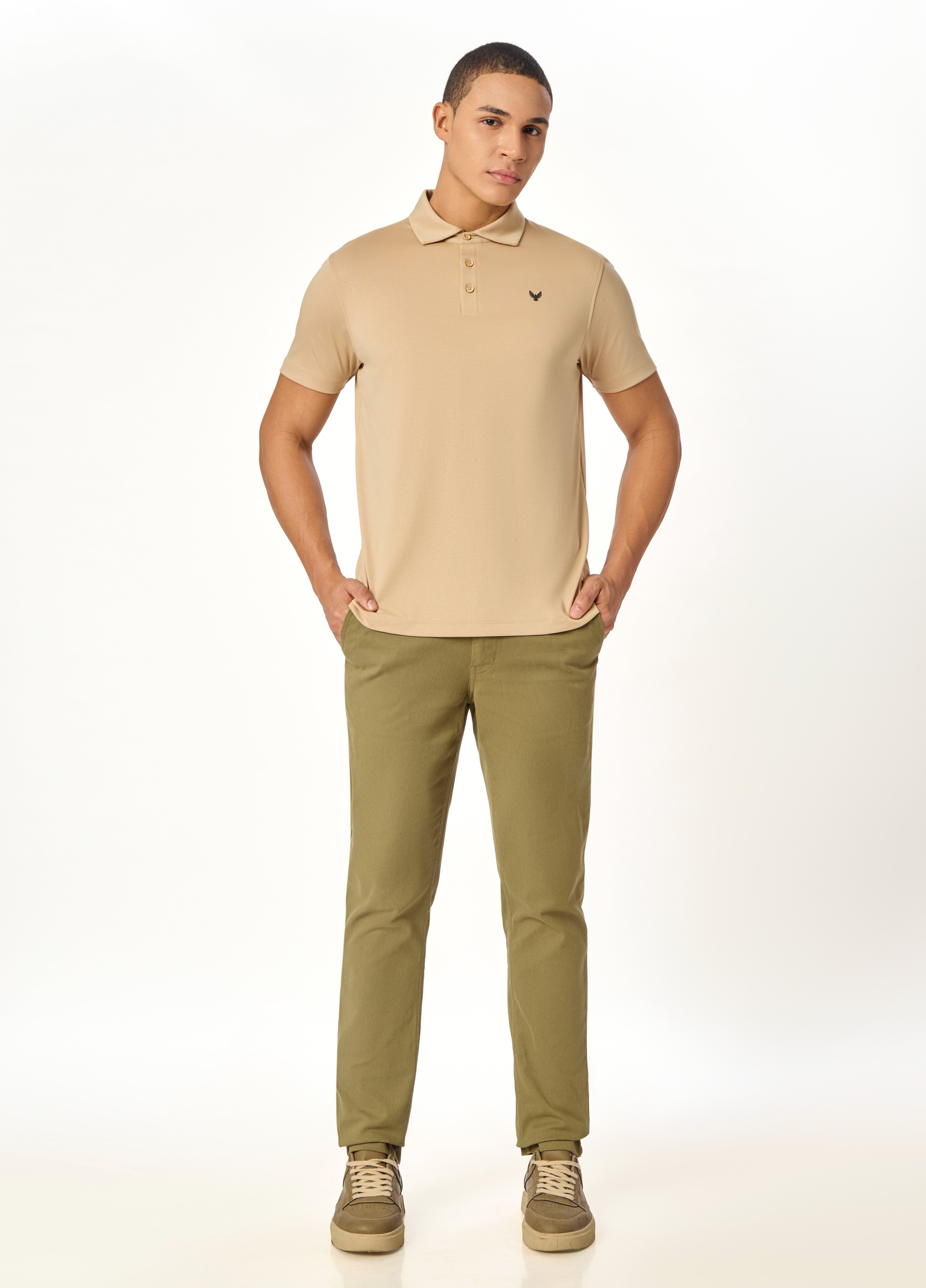 ARIN – The Lucky Dove Beige Polo-Lustra Cotton