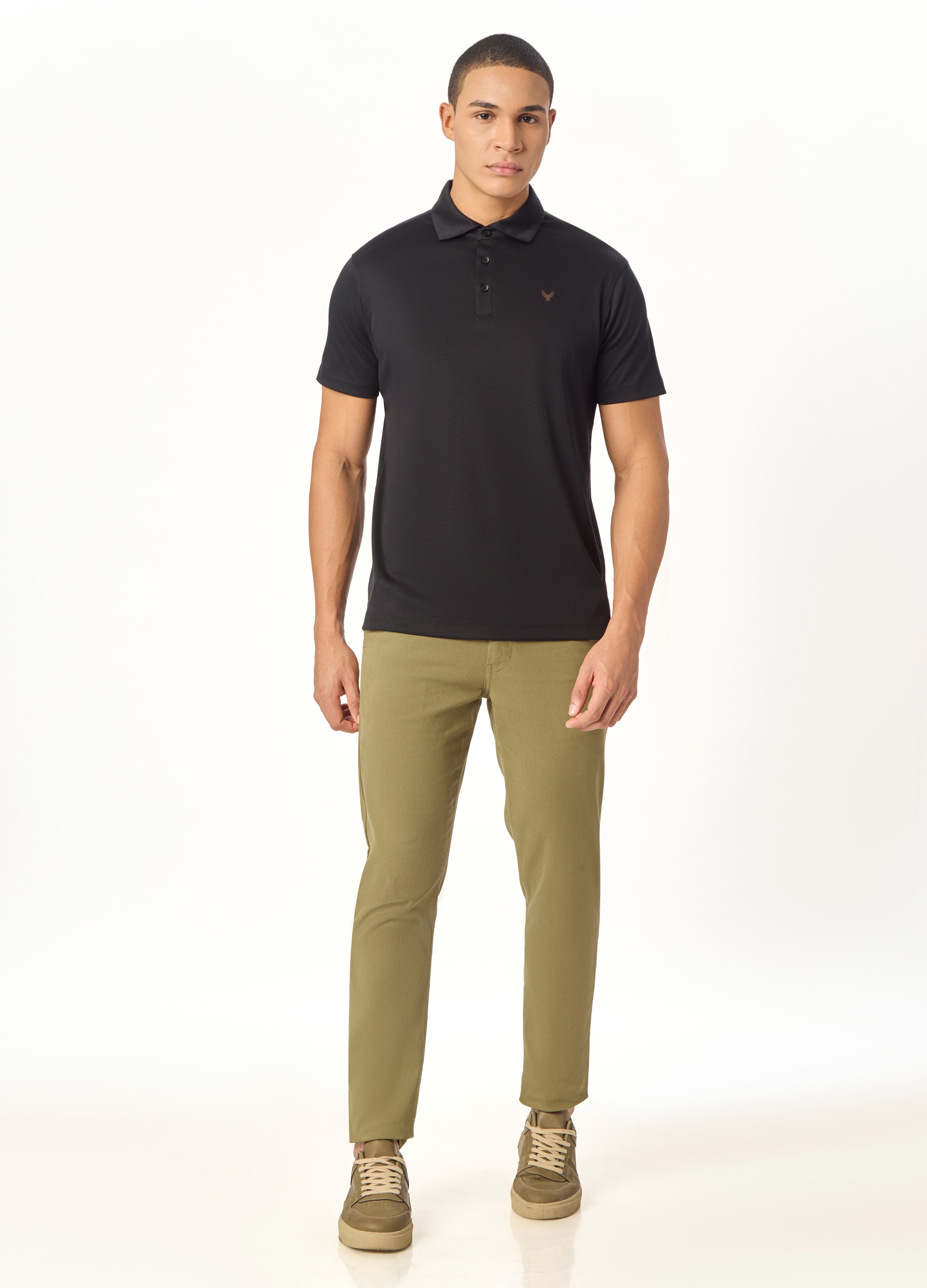 ARIN – The Lucky Dove Black Polo-Lustra Cotton