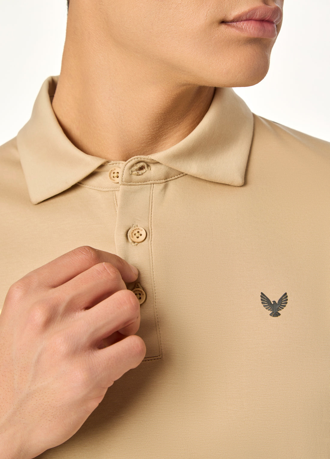 ARIN – The Lucky Dove Beige Polo-Lustra Cotton