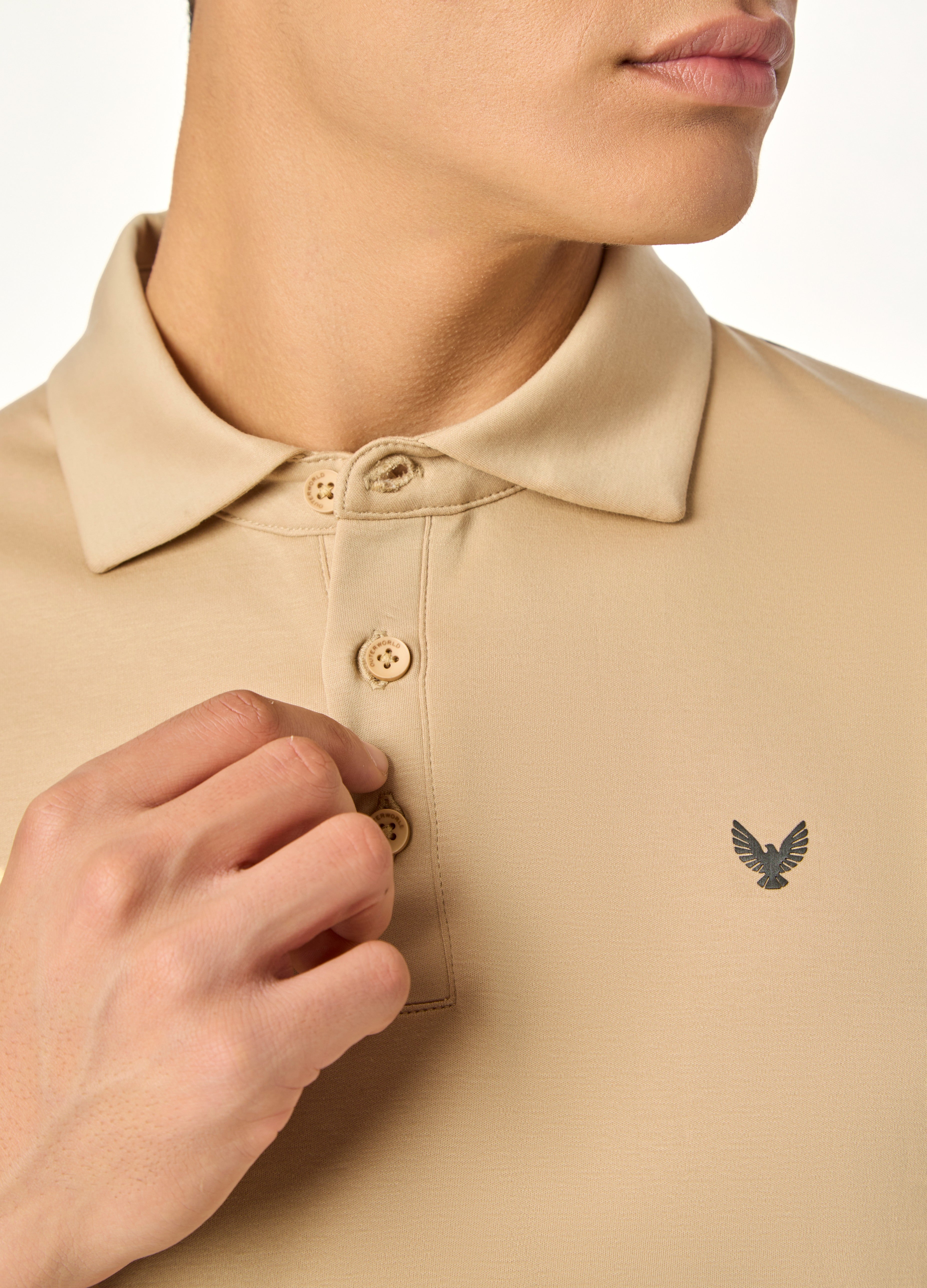 ARIN – The Lucky Dove Beige Polo-Lustra Cotton
