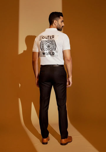Printed Back Luxe Poloshirt