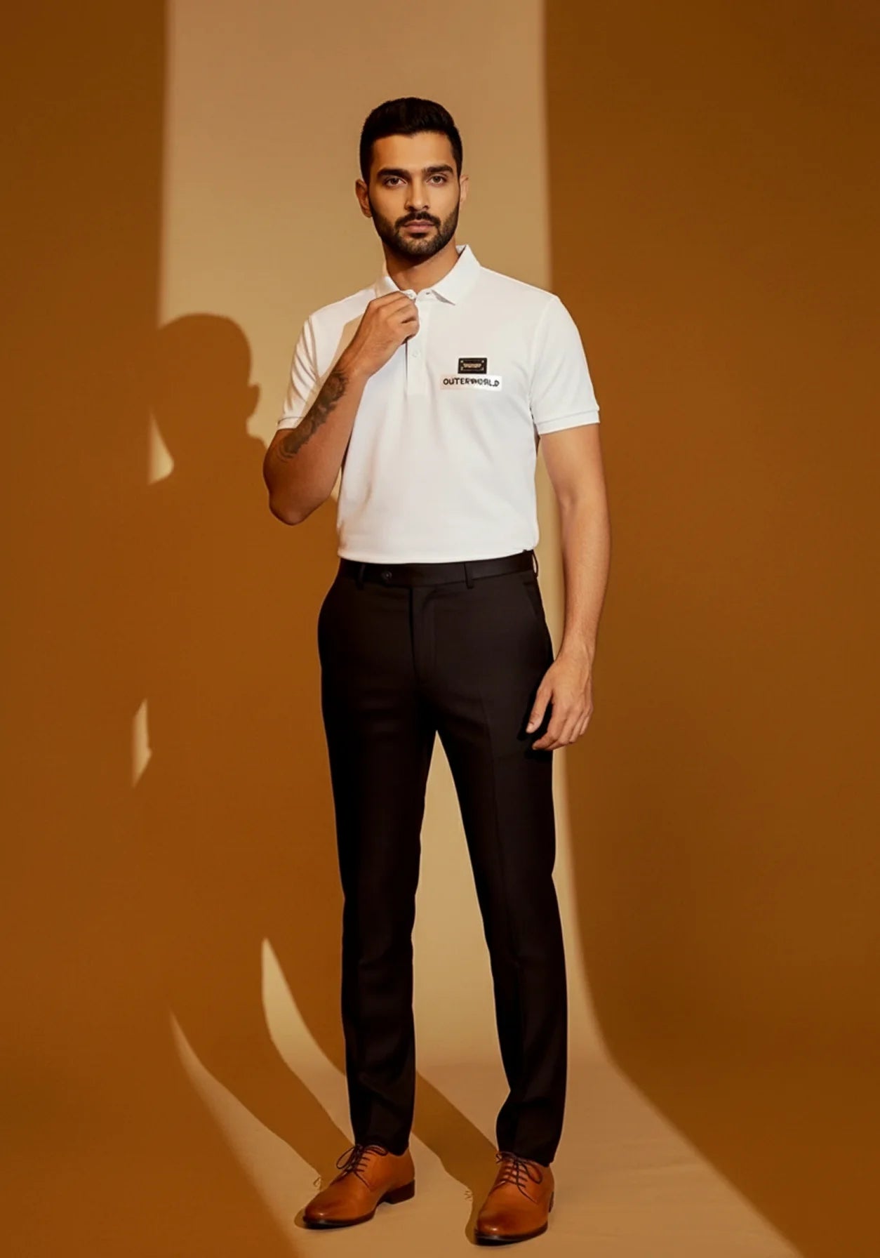 Printed Back Luxe Poloshirt