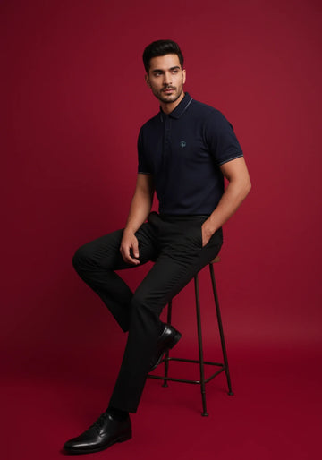 Diamond Swerve Metallic Badge Polo