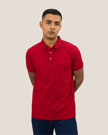 Plush Jacquard Polo