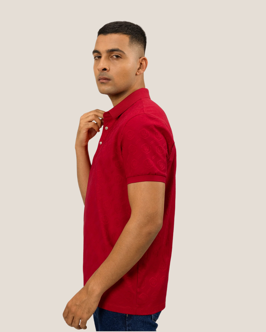 Plush Jacquard Polo