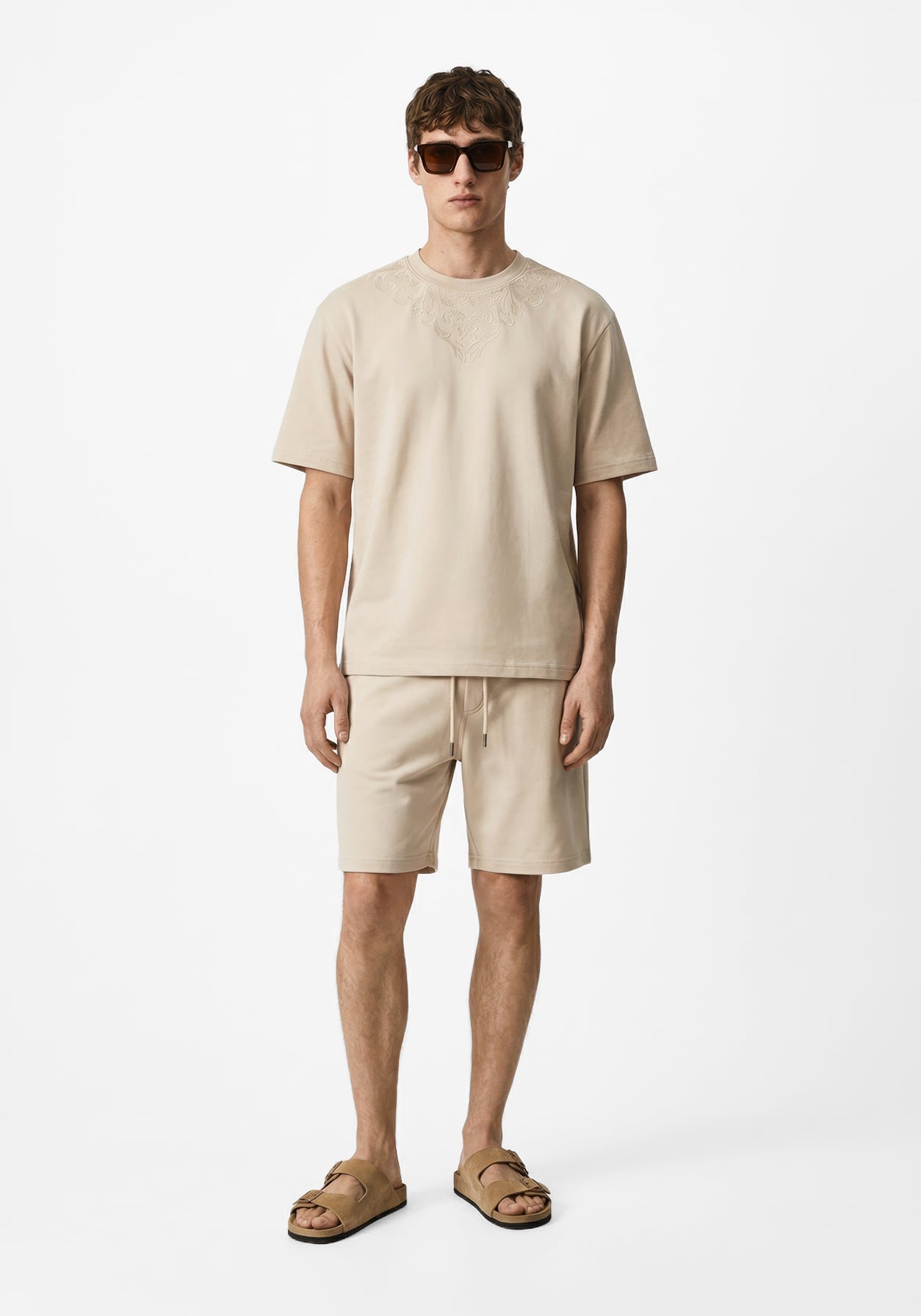 The Coast Embroidered Tee Beige