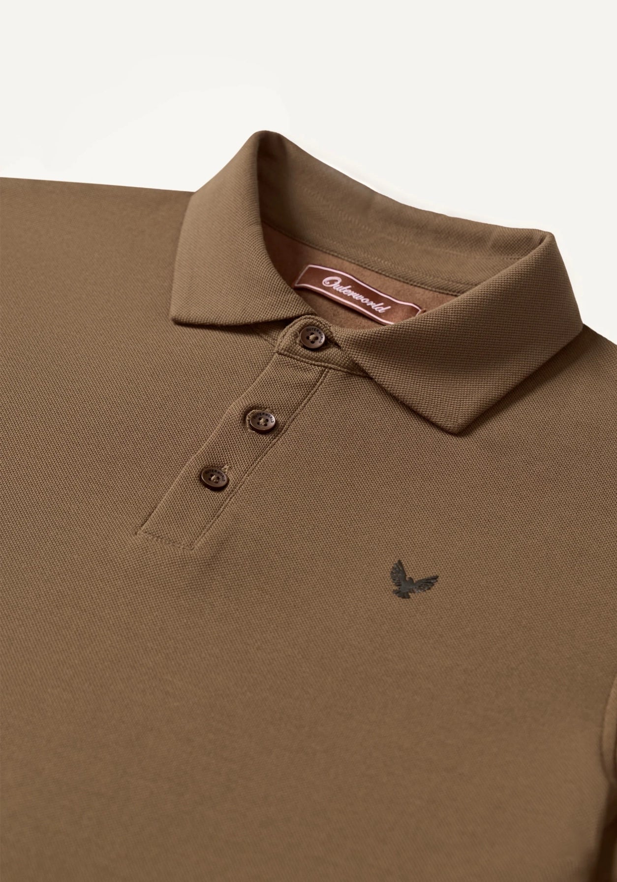 ARIN – The Lucky Dove Brown Polo with Suede Detail