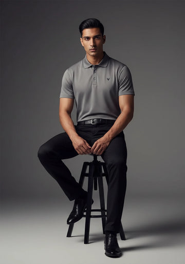 ARIN – The Lucky Dove Grey Polo-Lustra Cotton