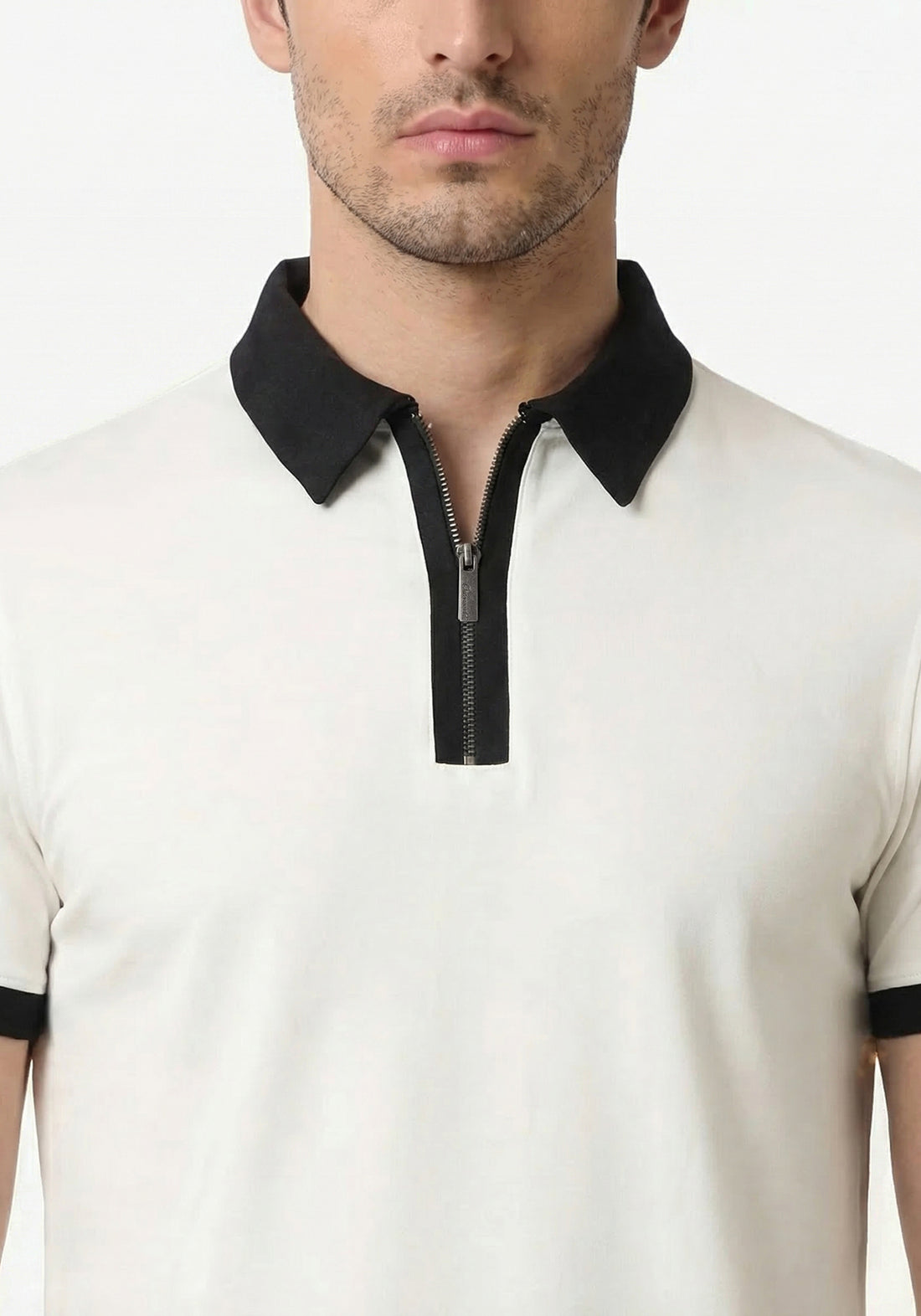 Imperial Zipper Polo White