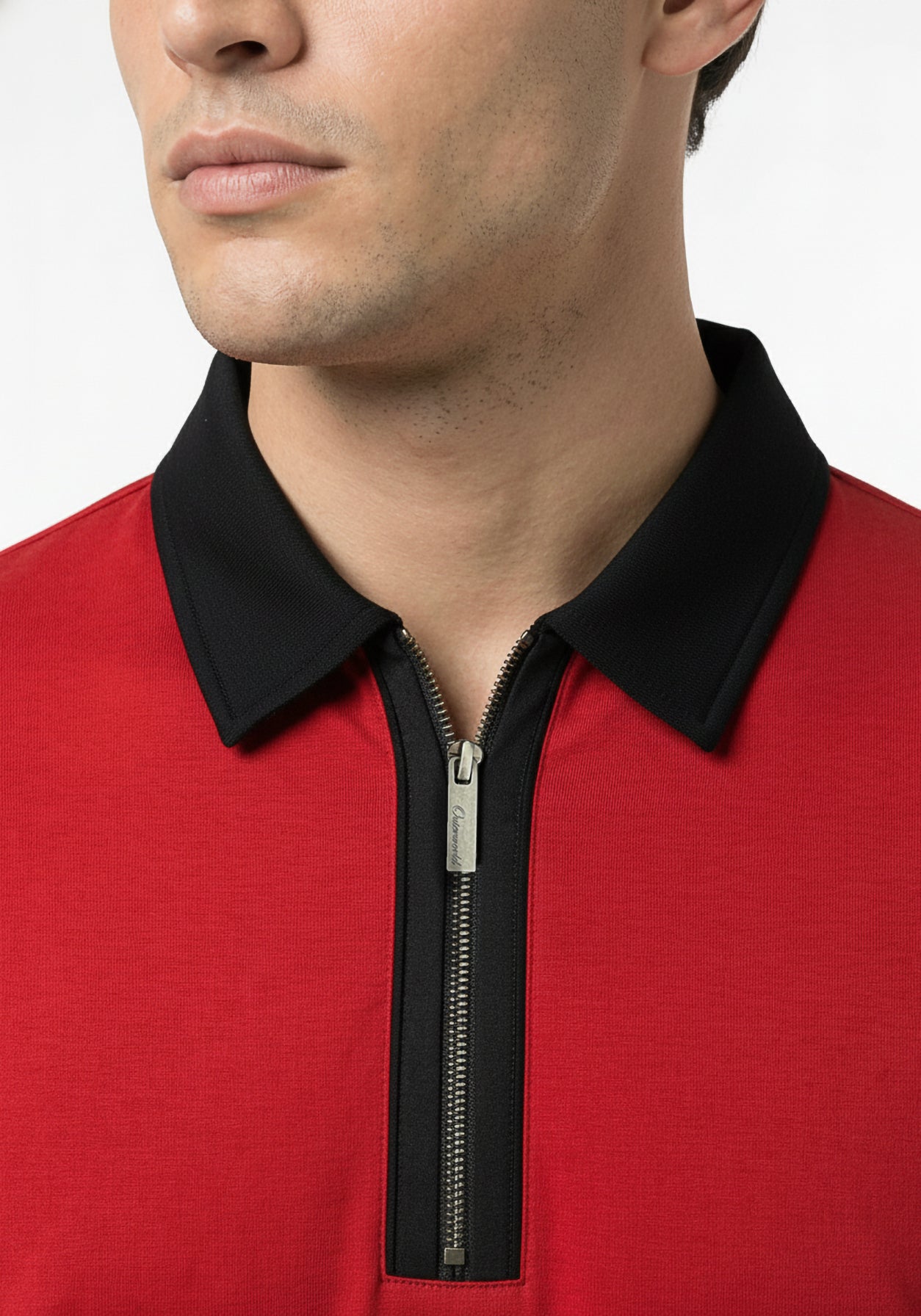 Founders Zipper Polo Red