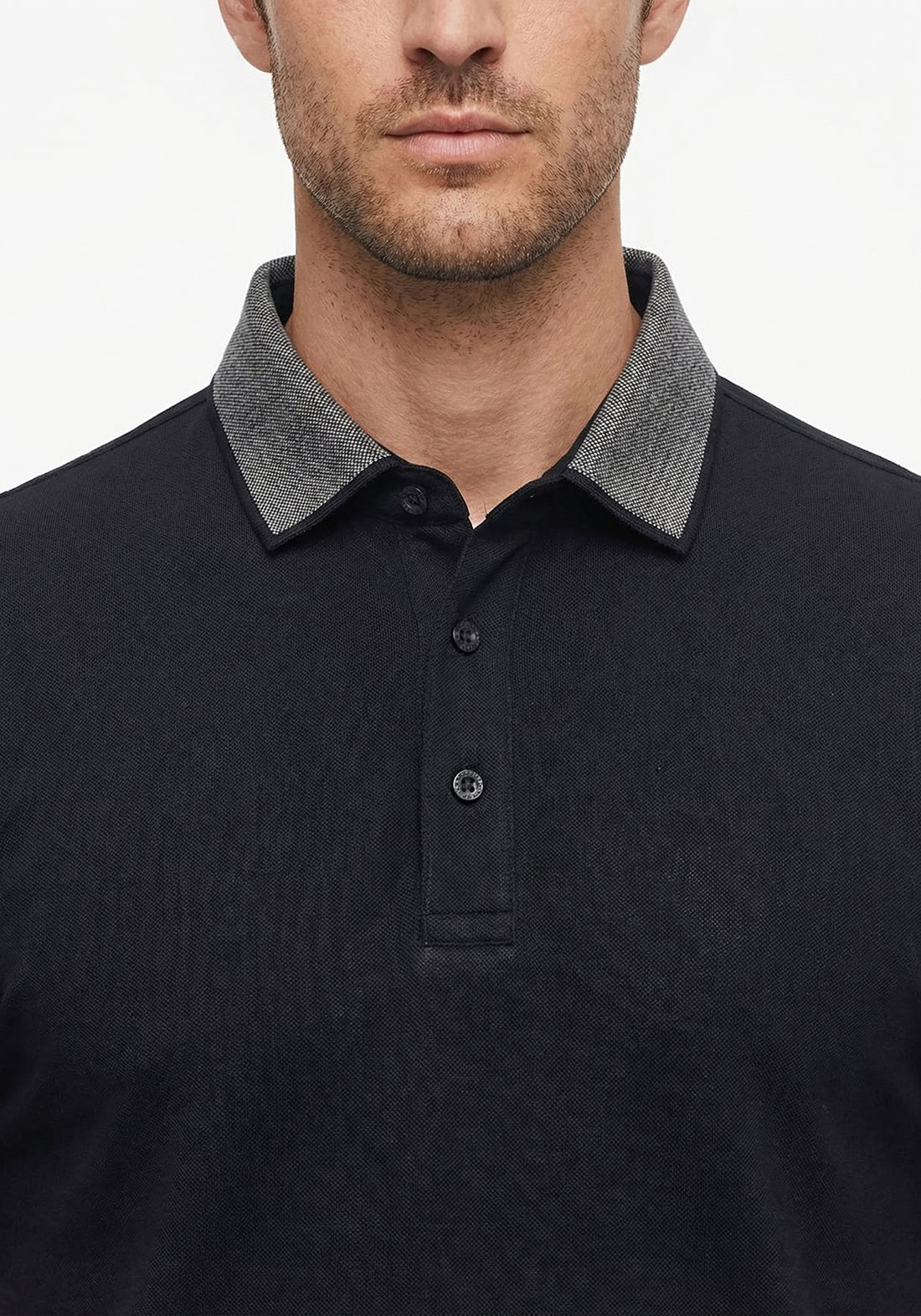 Thrive Black Collar Polo