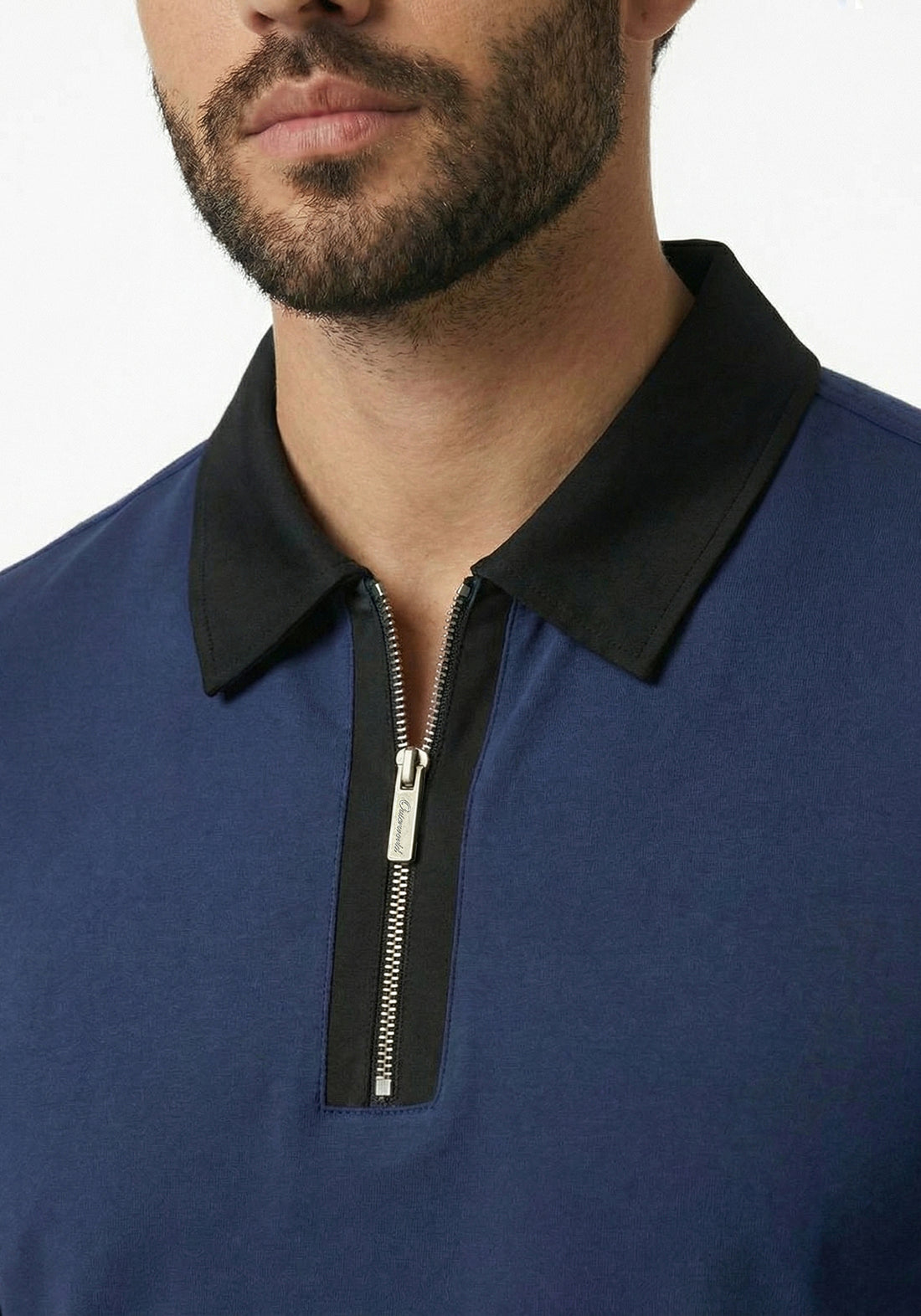 Founders Zipper Polo Blue