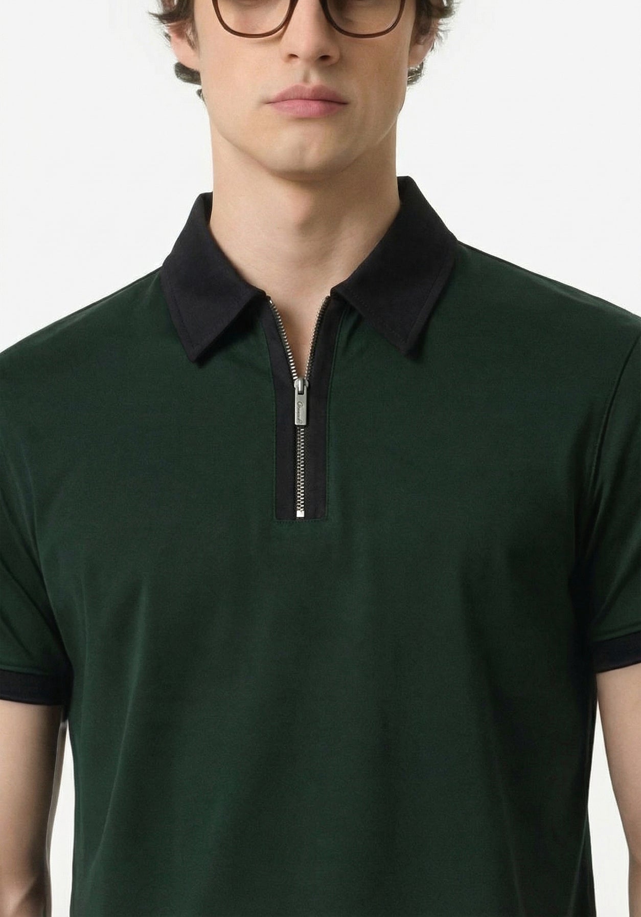Founders Zipper Polo Green