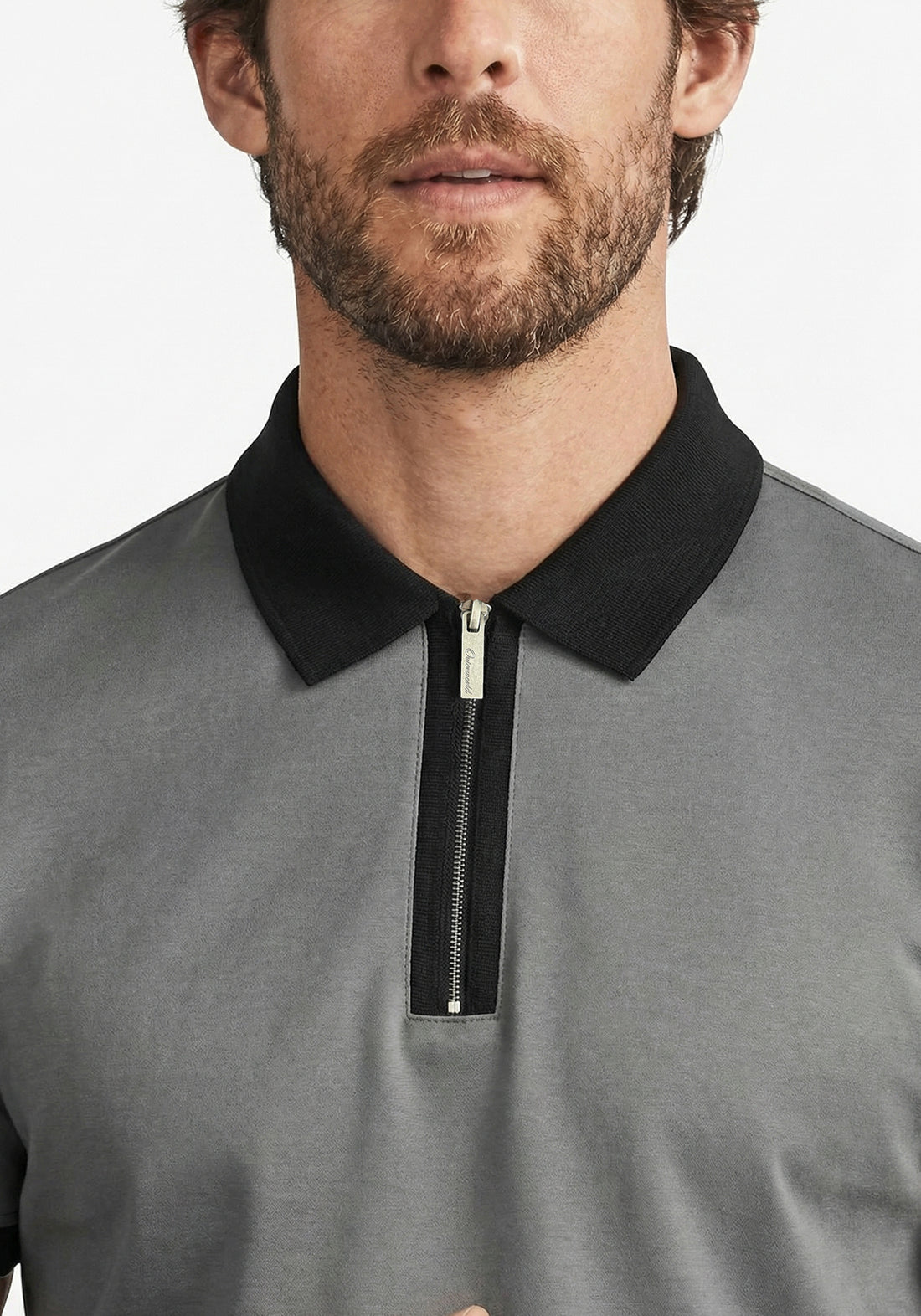 Founders Zipper Polo Grey