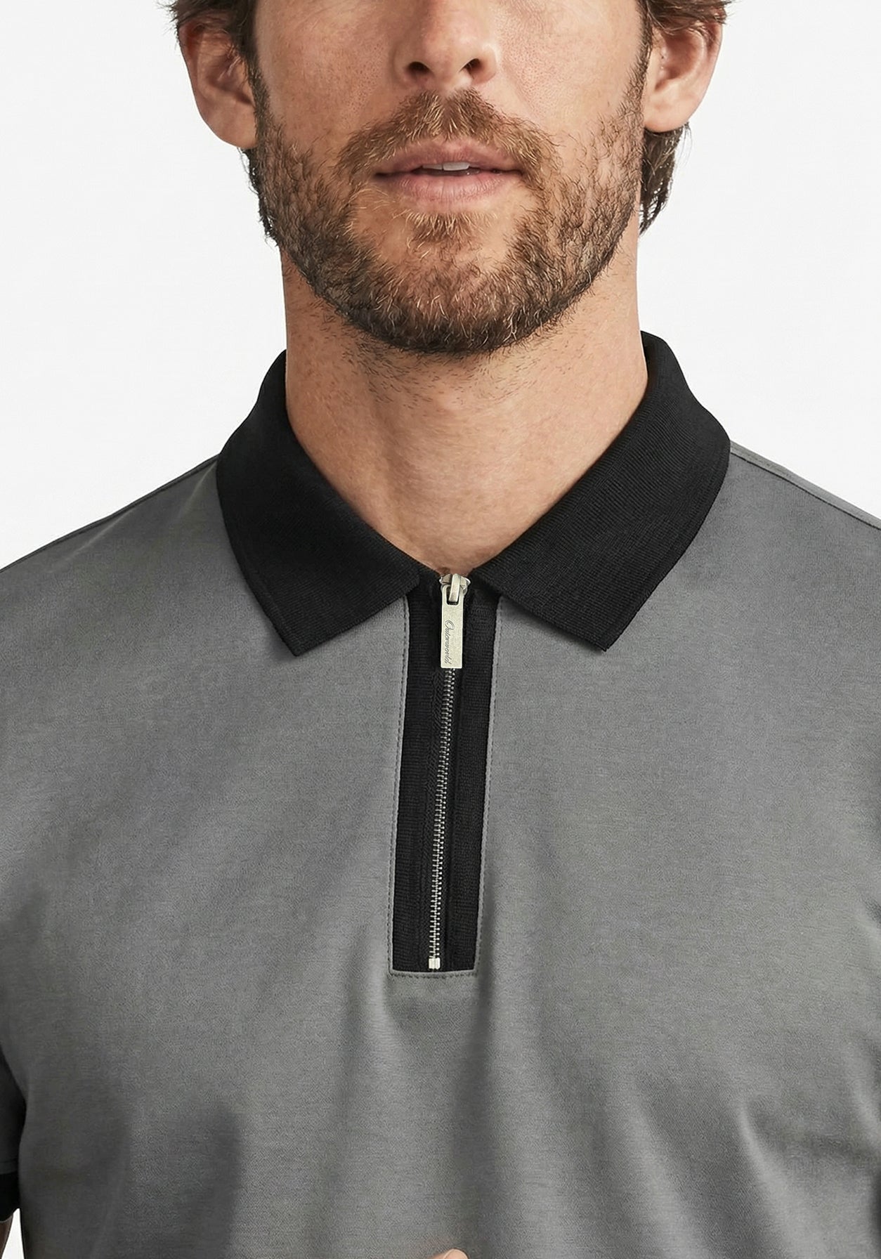 Founders Zipper Polo Grey