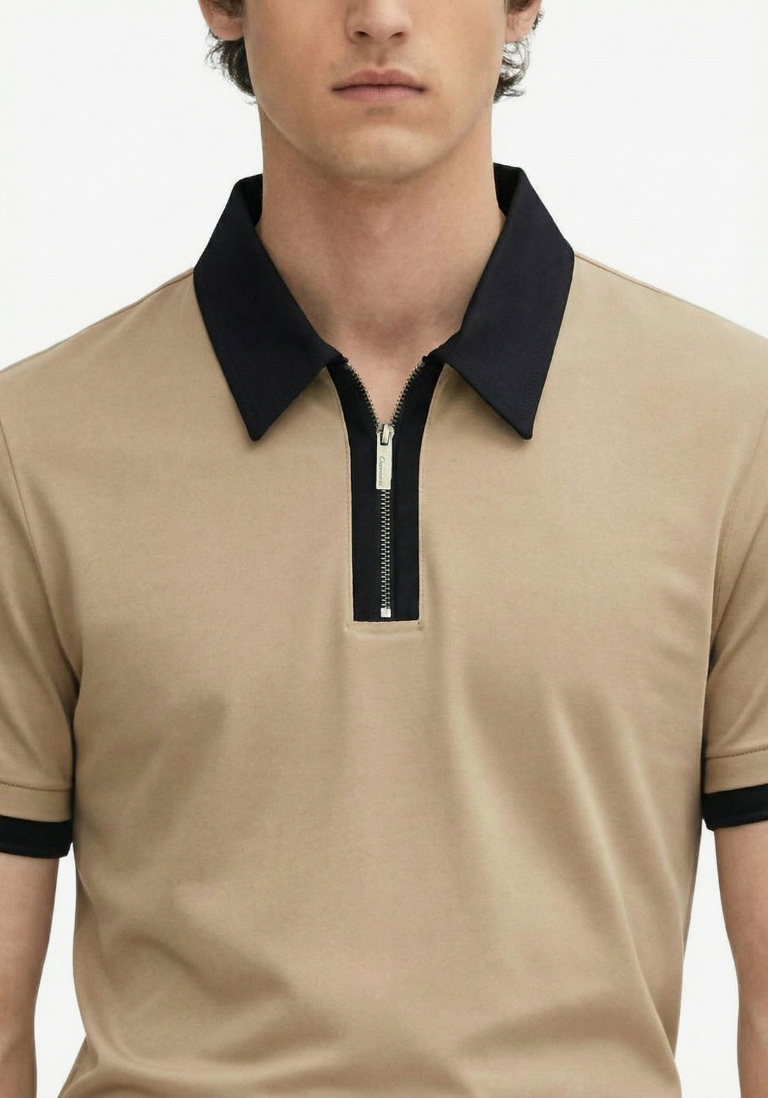 Founders Zipper Polo Beige