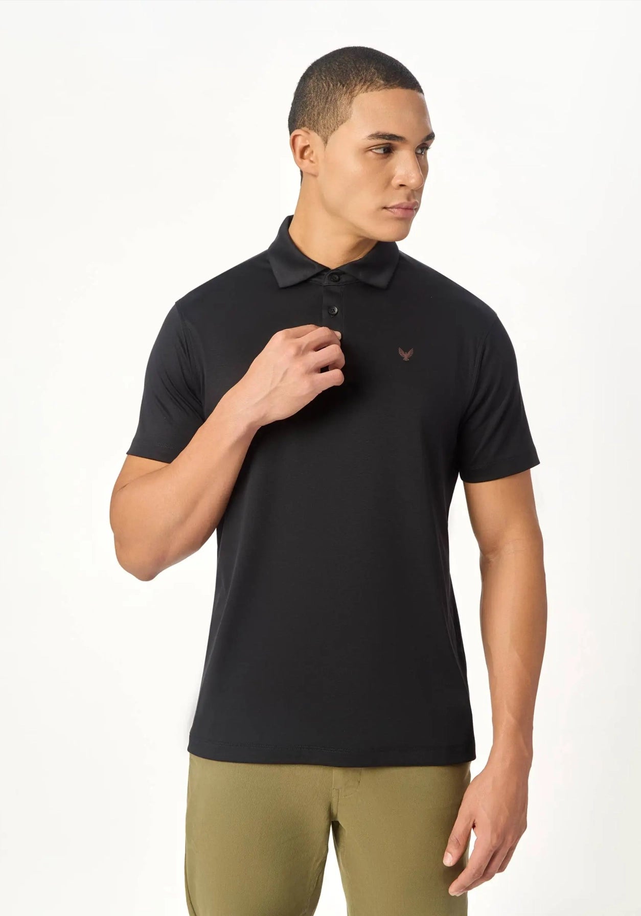 ARIN – The Lucky Dove Black Polo-Lustra Cotton