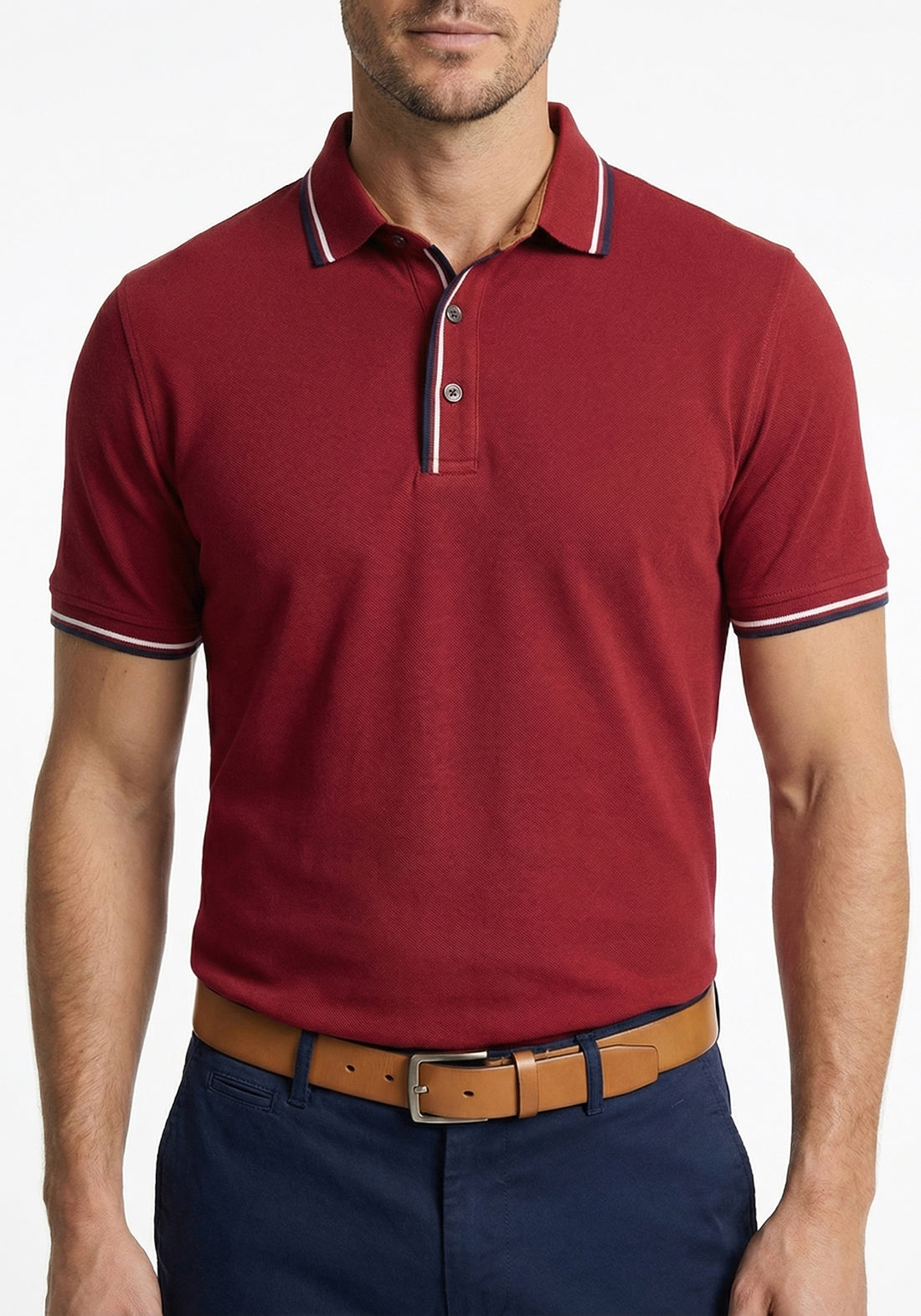 Thrive Red Collar Polo