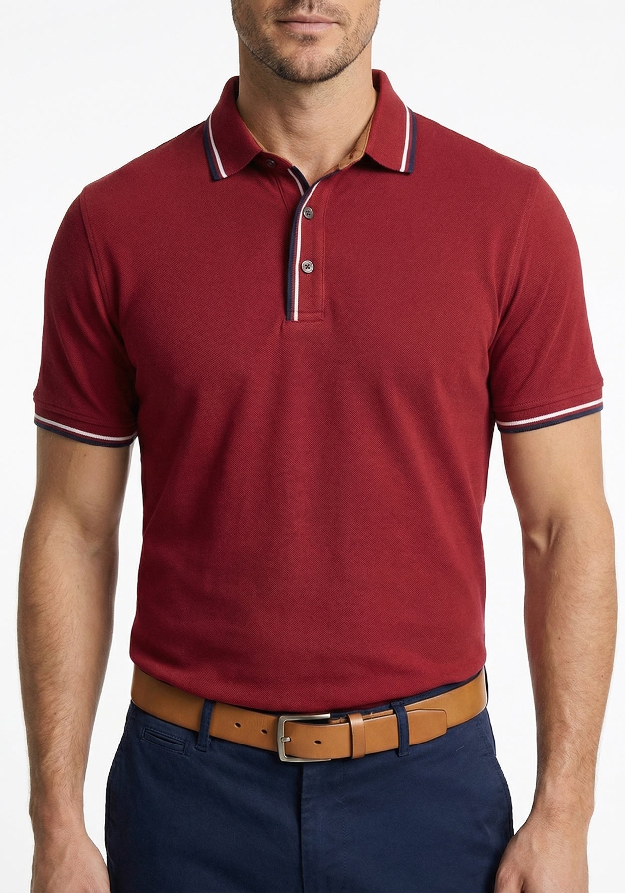 Thrive Red Collar Polo