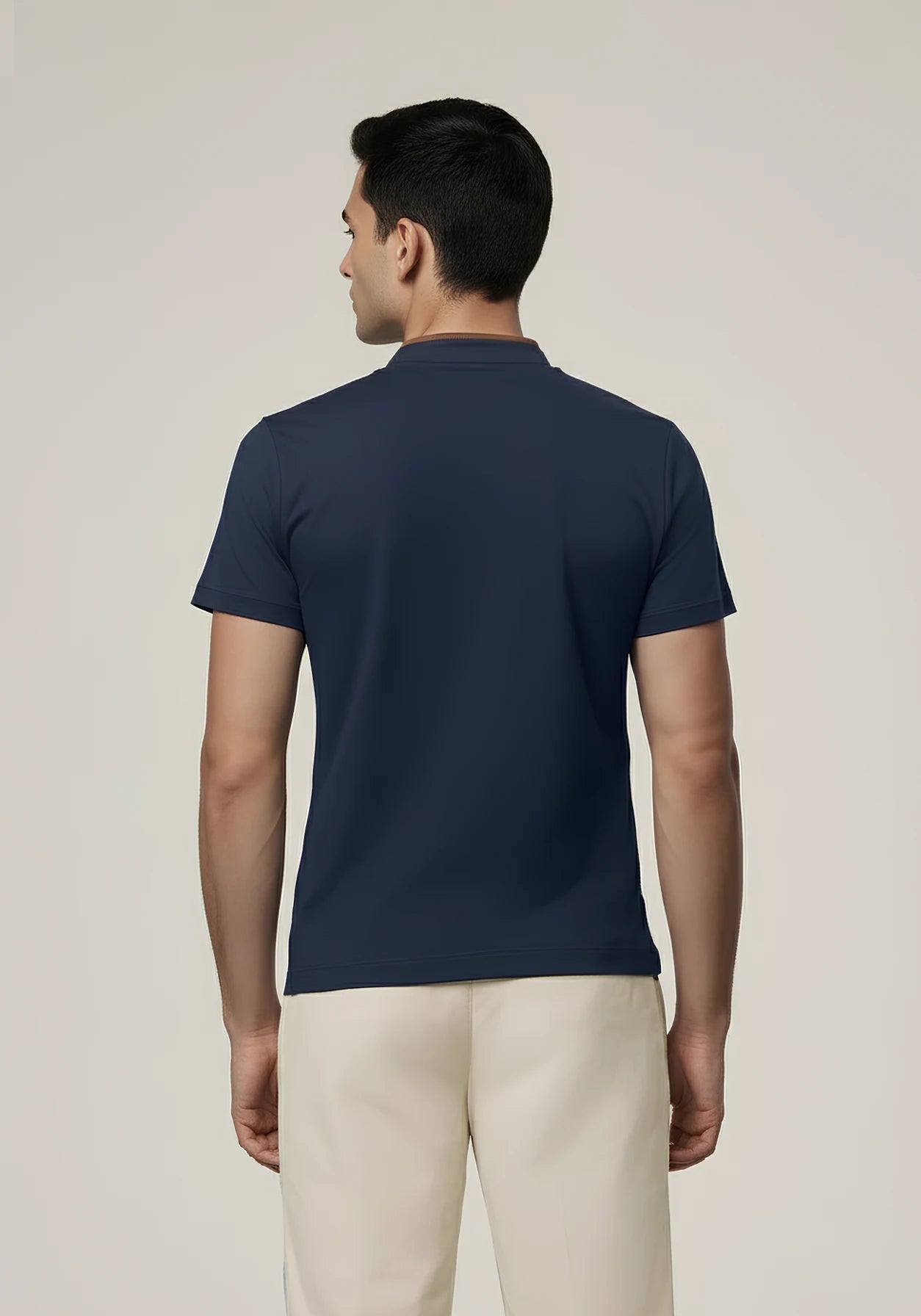 Terra Suede Blue Mandarin Polo