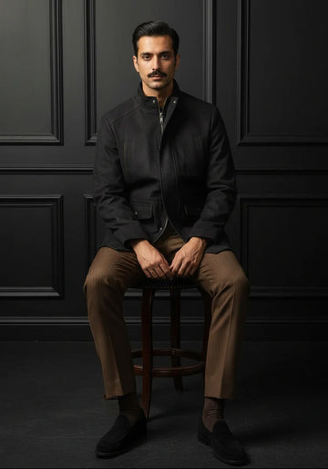 The Grand Élite Black Crest Jacket