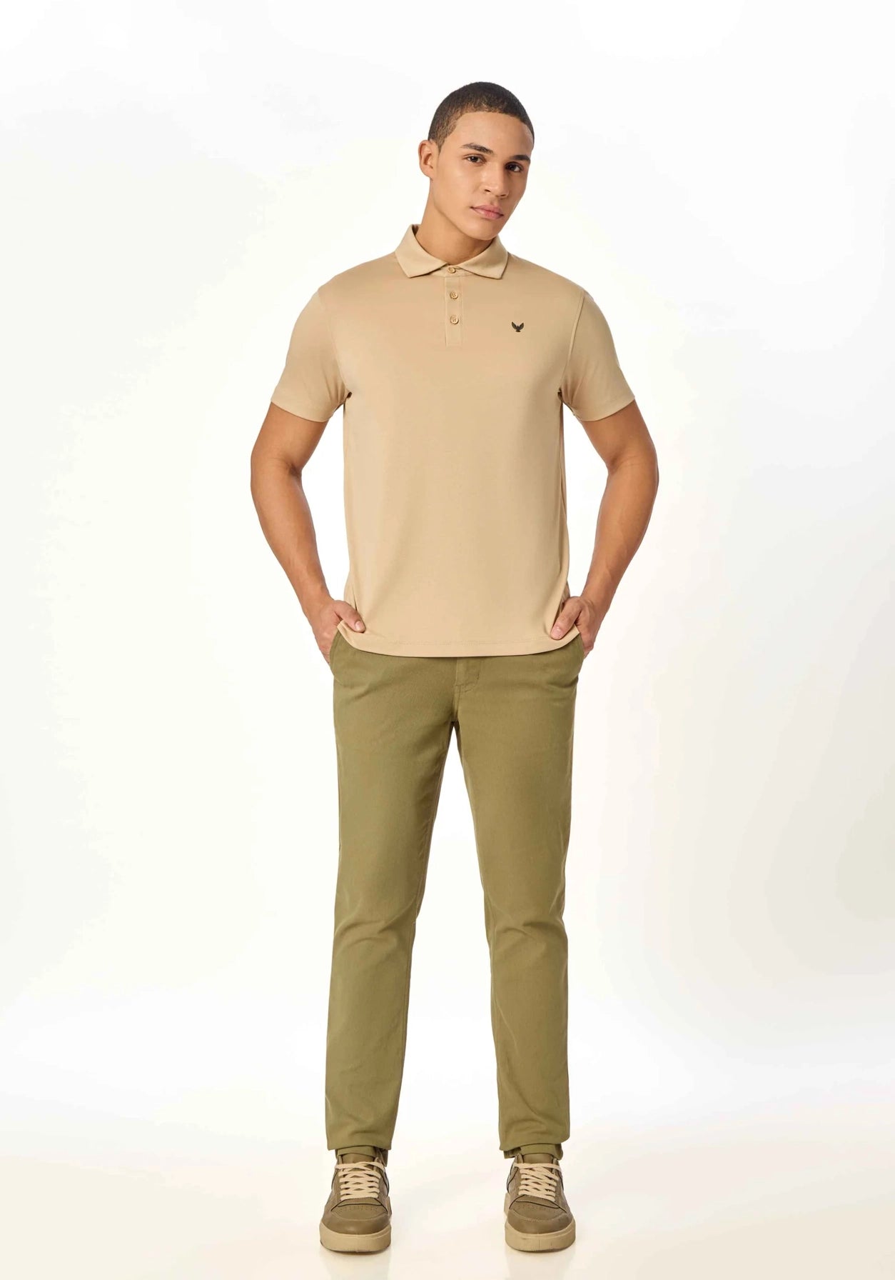 ARIN – The Lucky Dove Beige Polo-Lustra Cotton