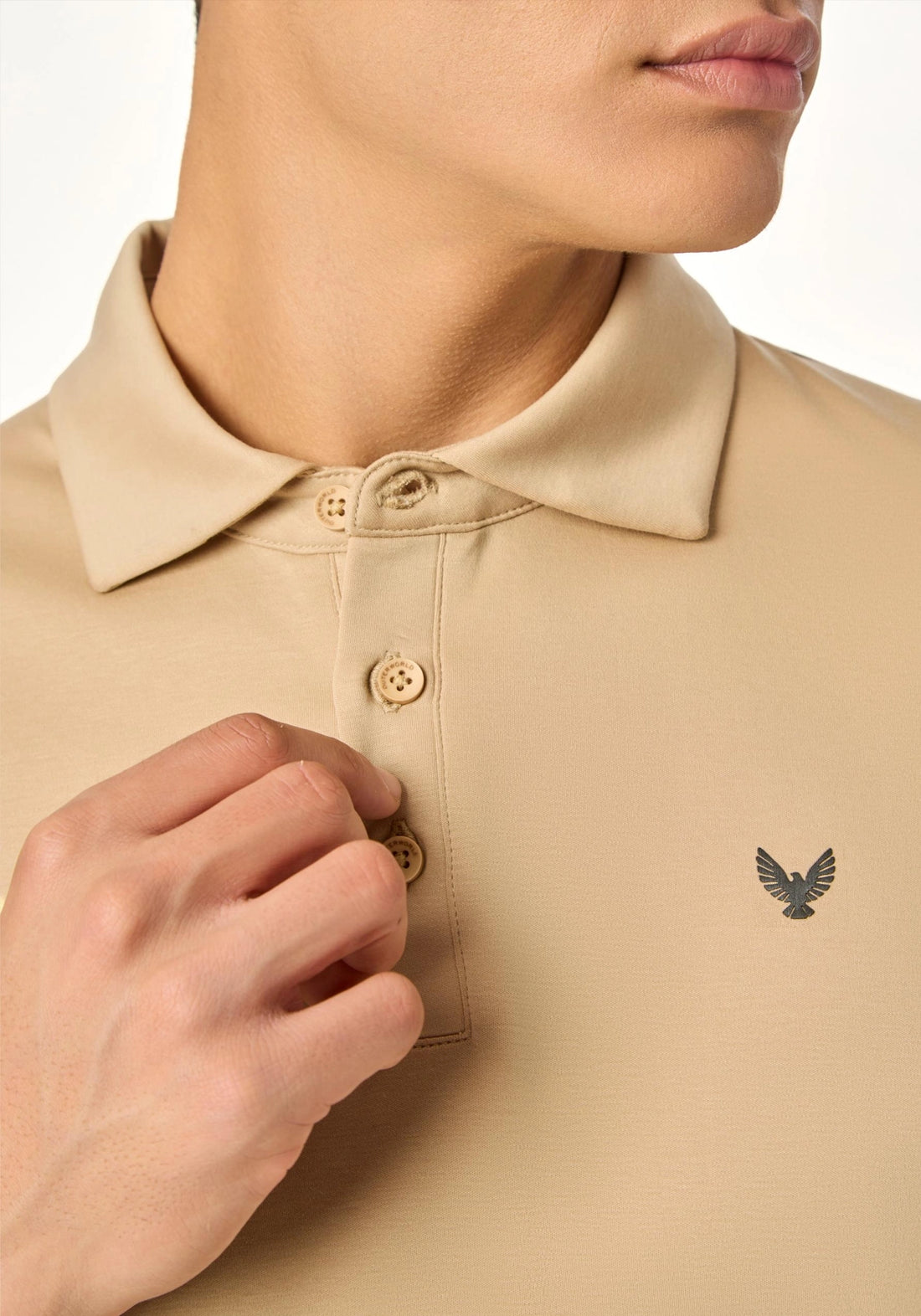 ARIN – The Lucky Dove Beige Polo-Lustra Cotton
