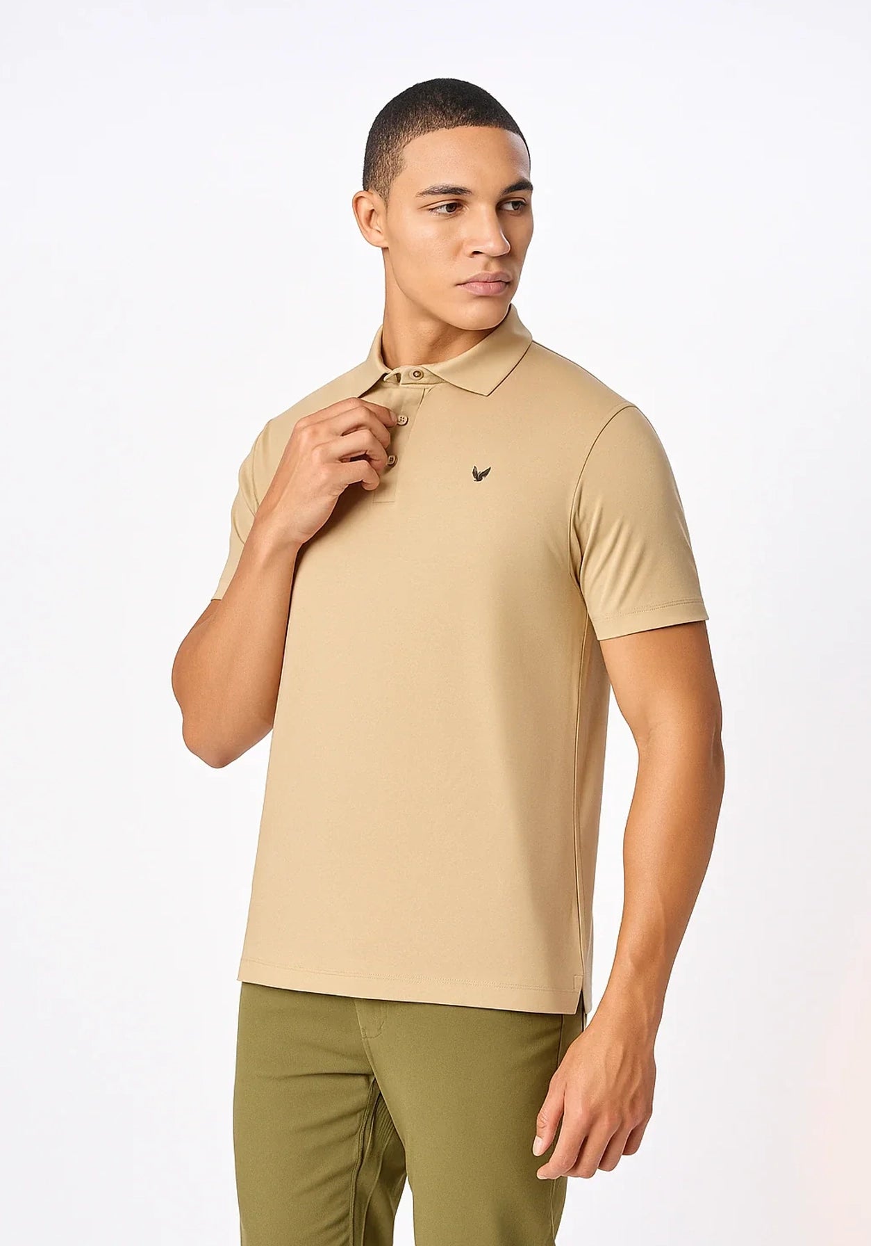 ARIN – The Lucky Dove Beige Polo-Lustra Cotton
