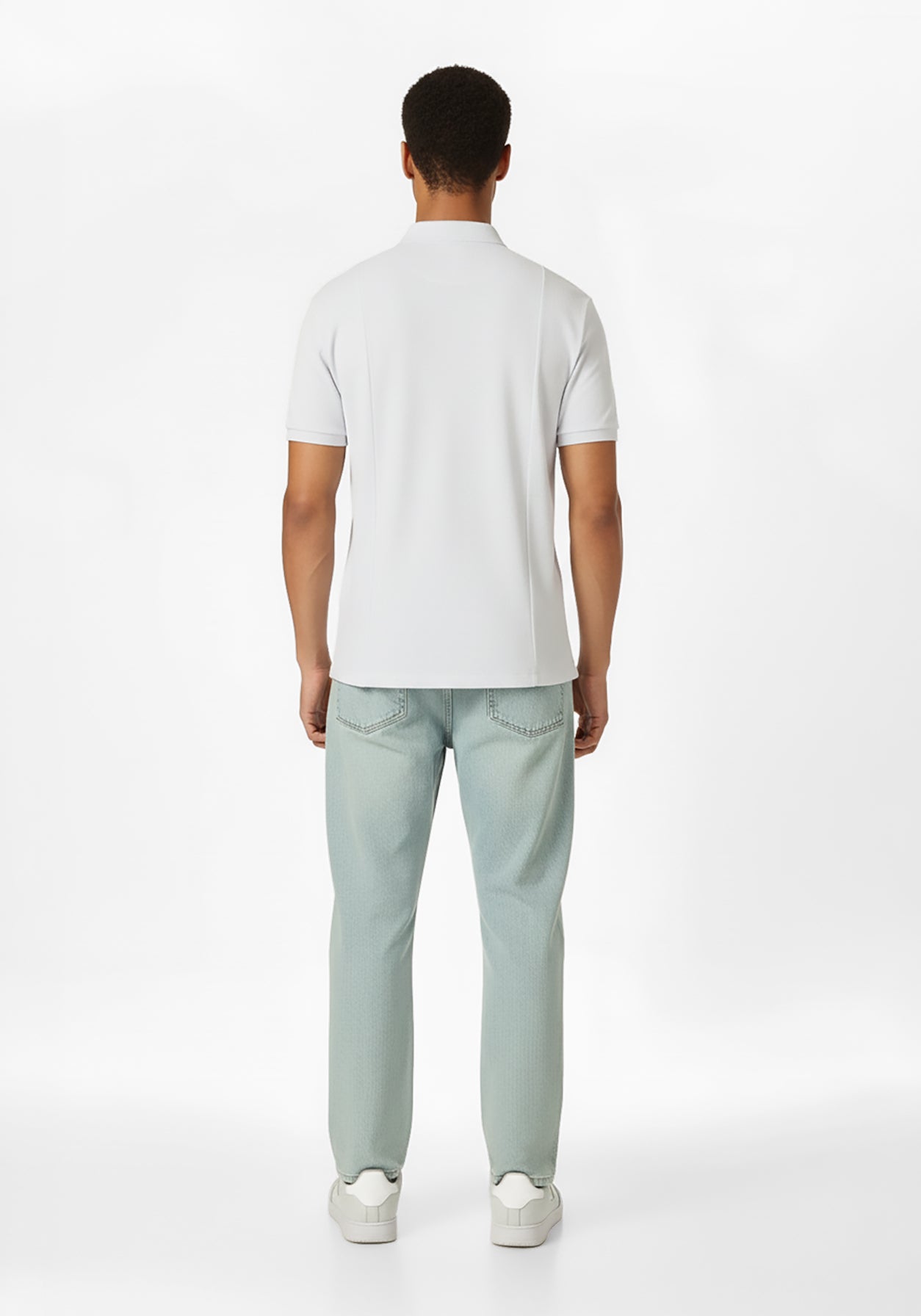 NOIR ZIPPER POLO WHITE
