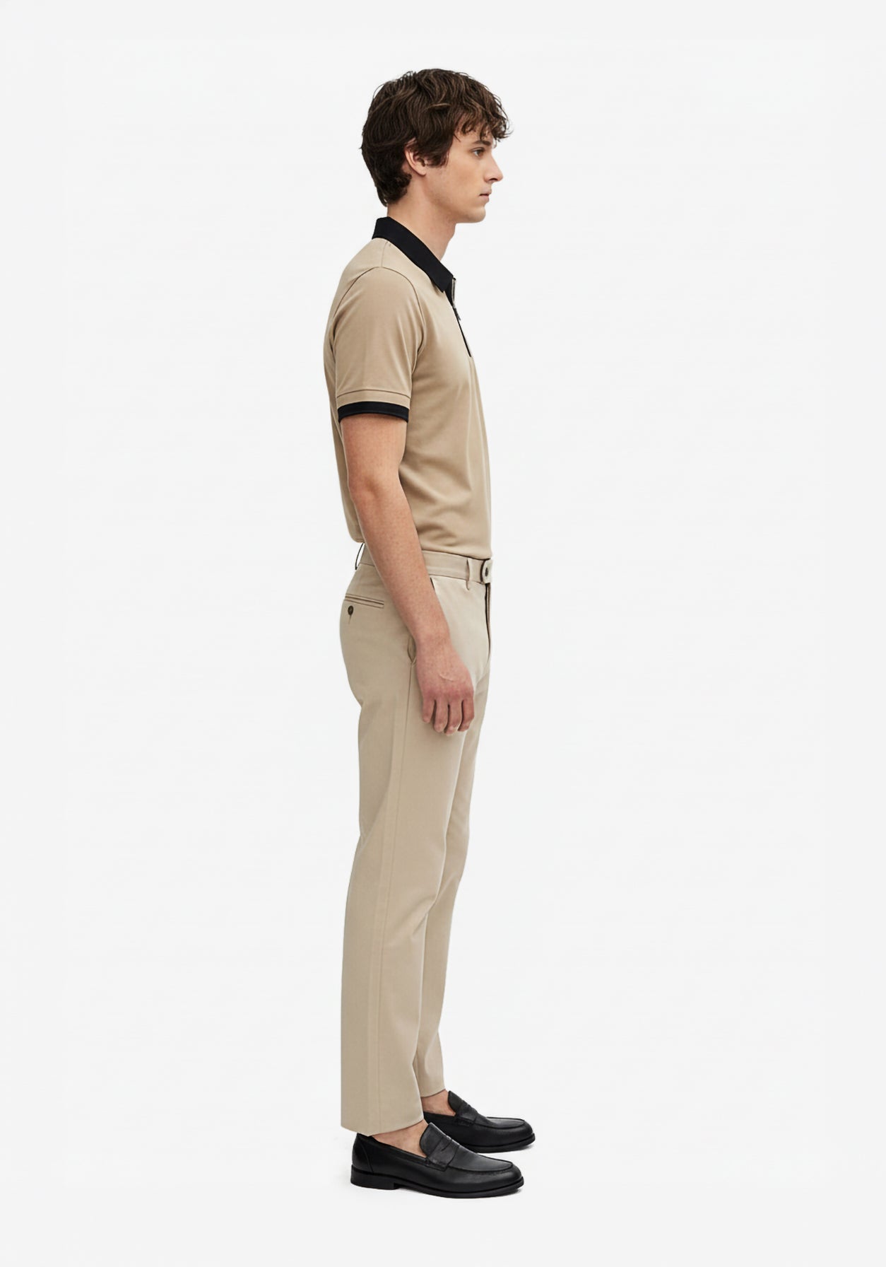 Founders Zipper Polo Beige