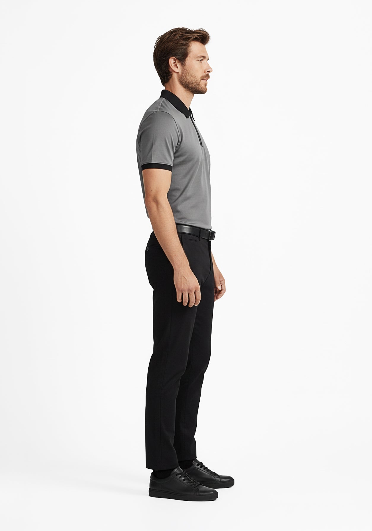 Founders Zipper Polo Grey
