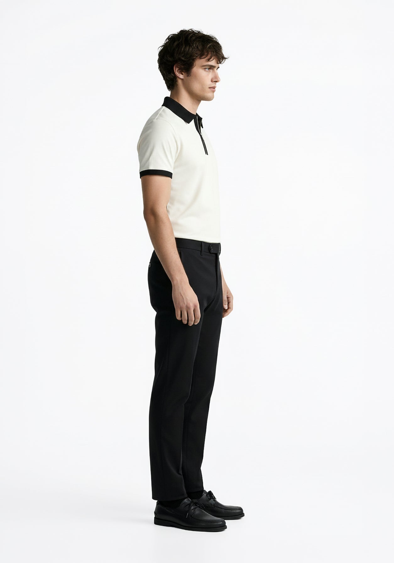 Founders Zipper Polo White