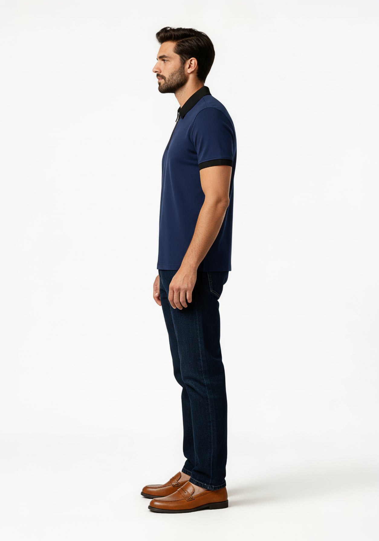 Founders Zipper Polo Blue