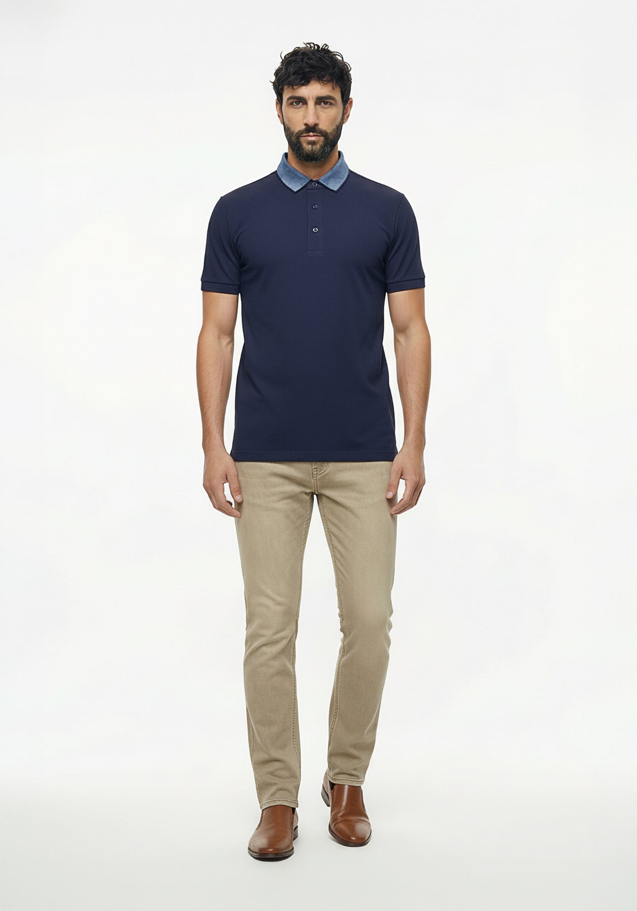 Thrive Blue Collar Polo