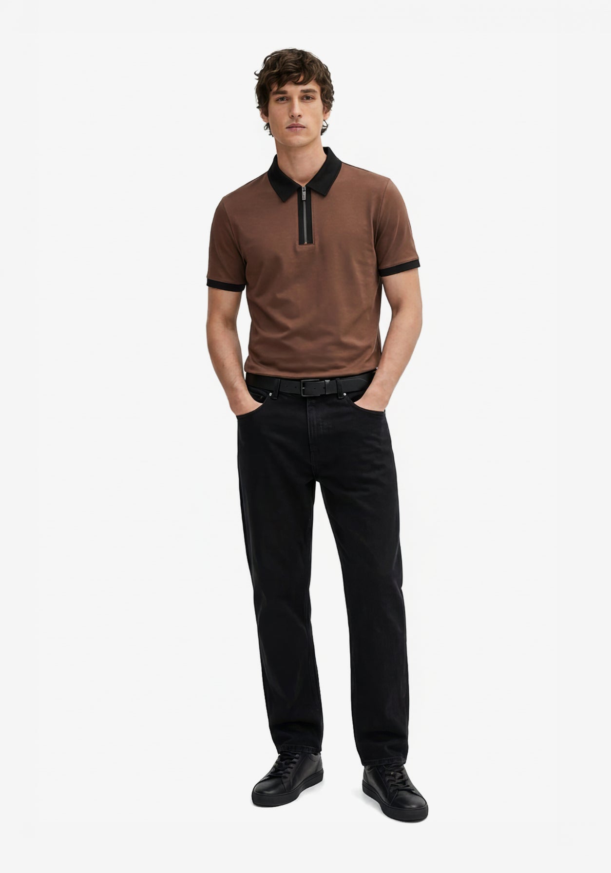 Founders Zipper Polo Rust