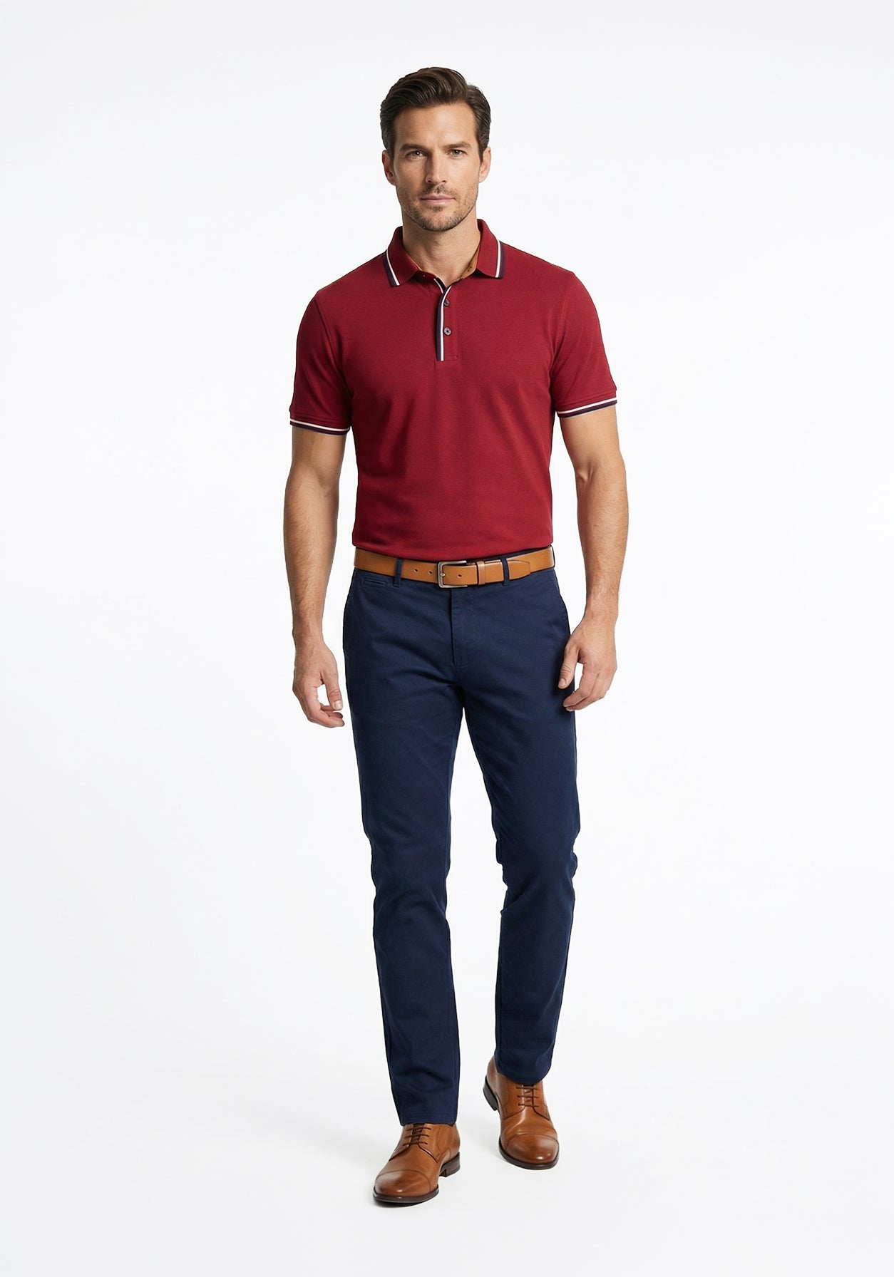 Thrive Red Collar Polo